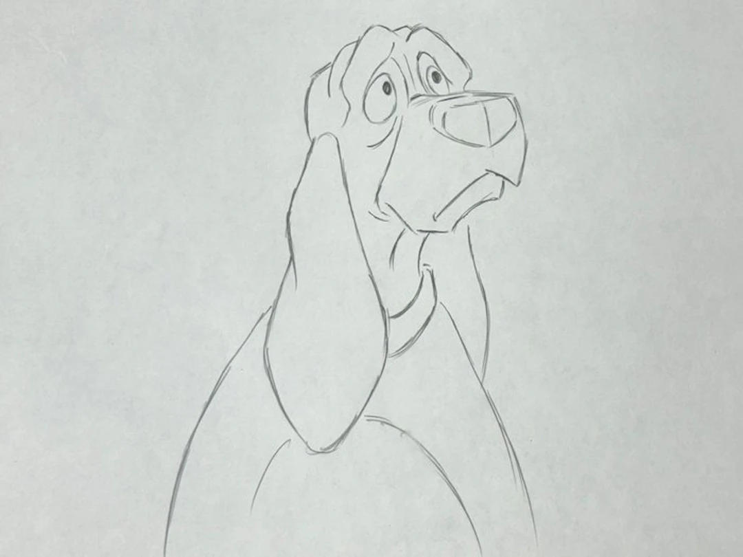 Walt Disney - Original Animation Drawing of Copper (40 x...
