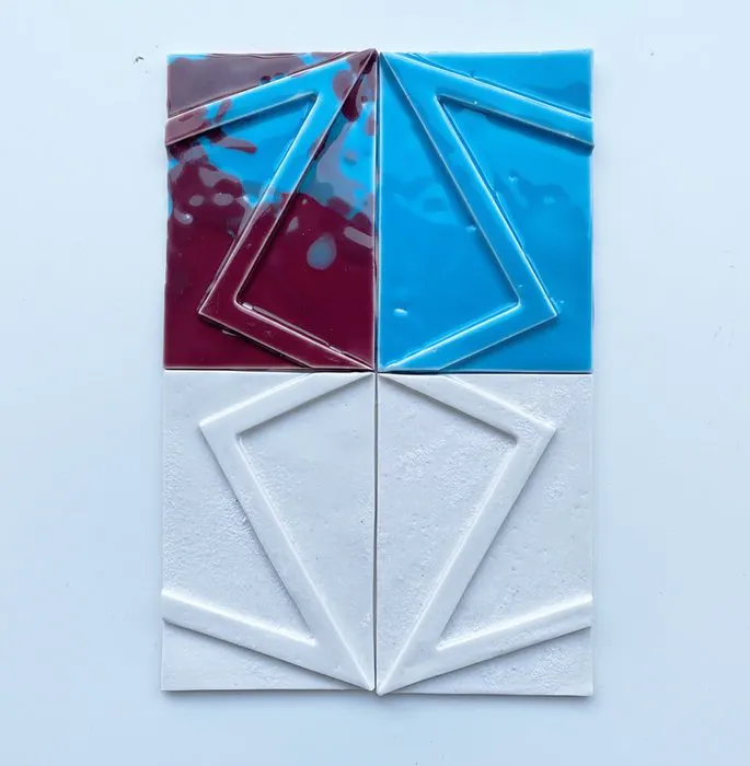Tile (4) - in Limoges porcelain - FOUZIA KHAIA - 2026