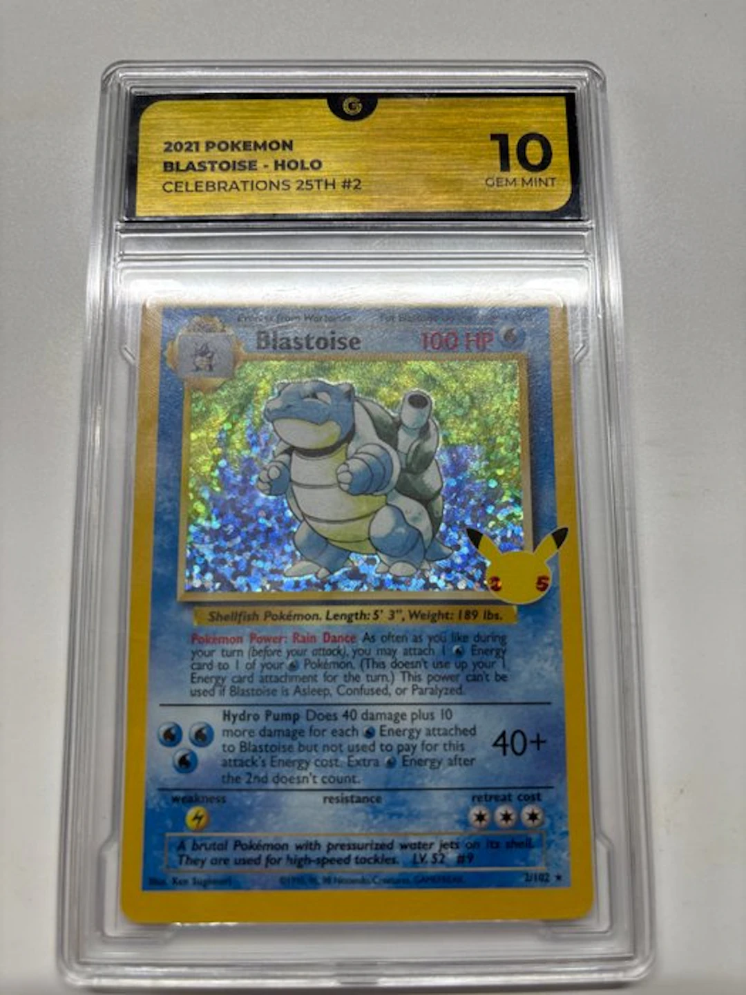 Pokémon - 1 Graded card - Blastoise 2/102 Foil
