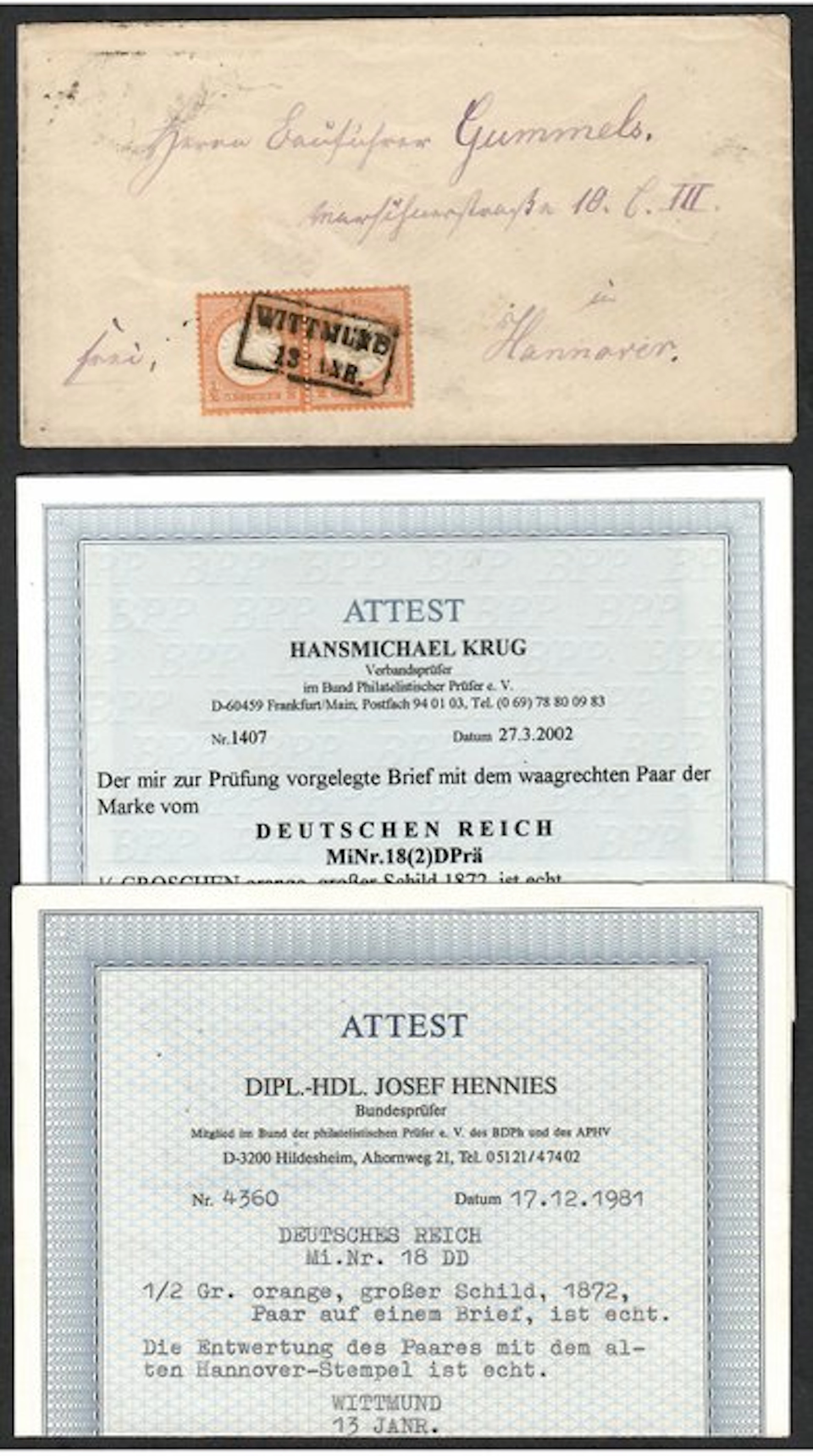 German Empire 1872/1875 - German Reich double-struck coin