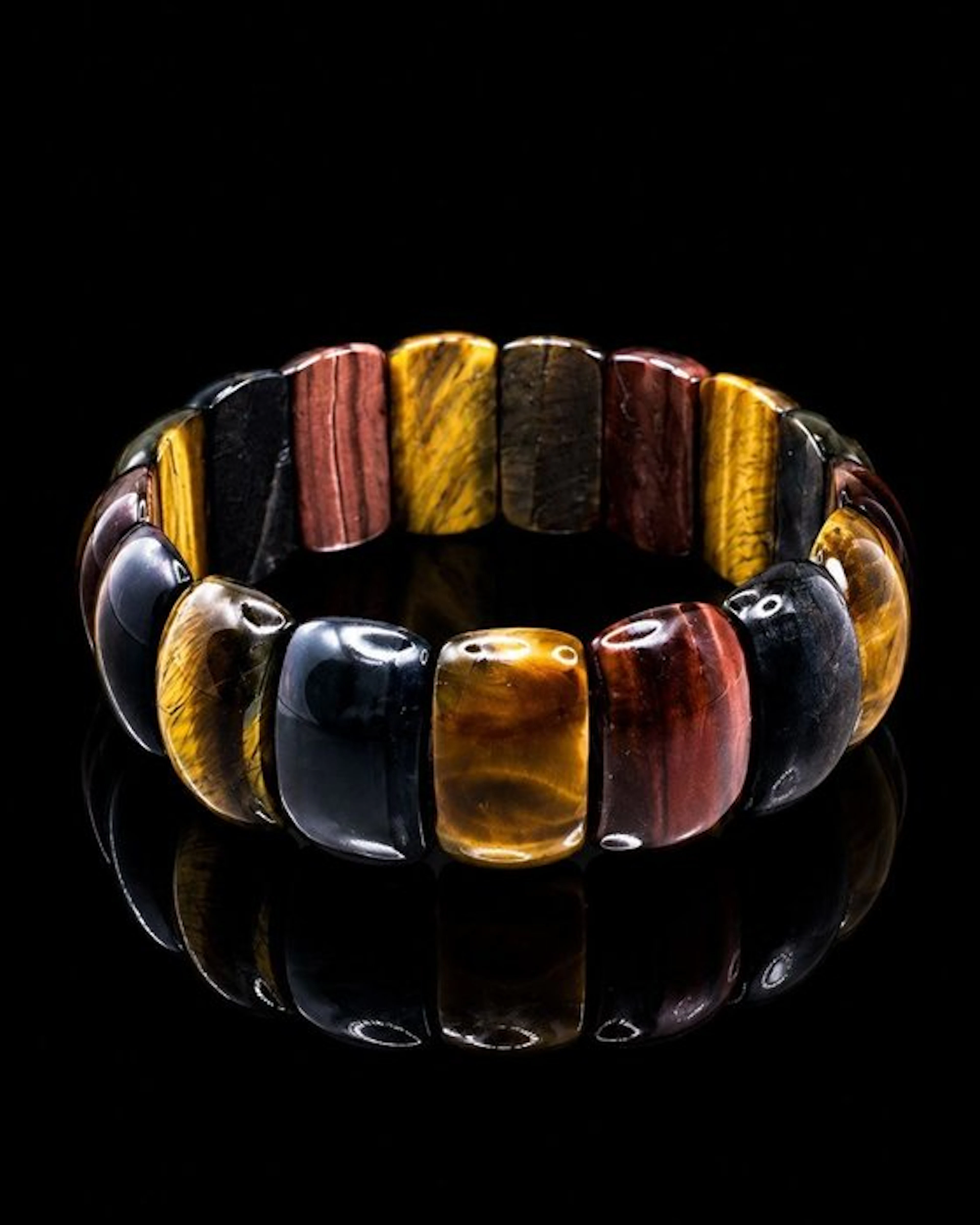 Very beautiful multicolor Tiger's Eye bracelet - Bracelet - Bracelet