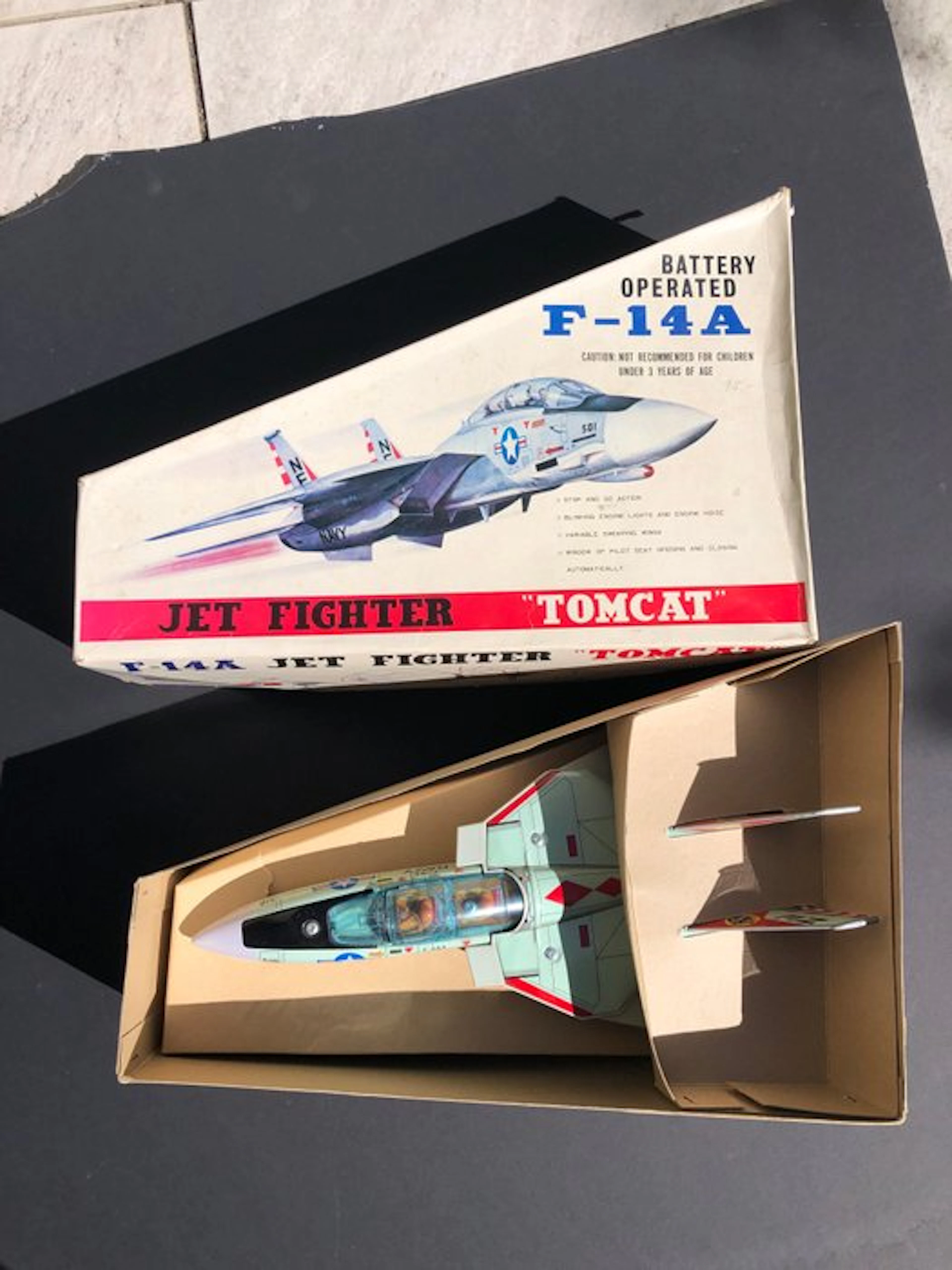 Toy Nomura - Tin toy - F-14A Tomcat Jet Fighter Battery...