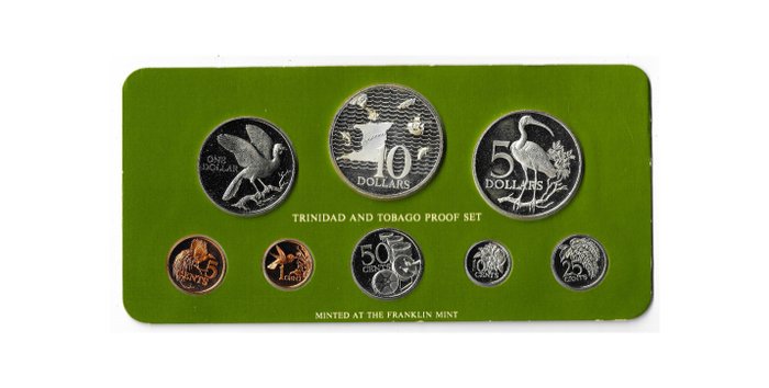 Trinidad and Tobago. Franklin Mint Set 1980 8 Coins - PROOF (No reserve price)