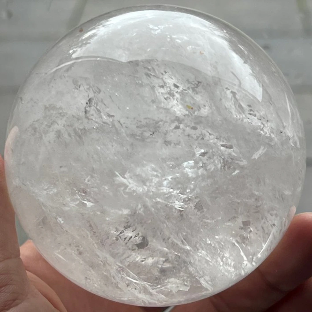 Mountain Crystal Clear Quality sphere Crystal - Height...