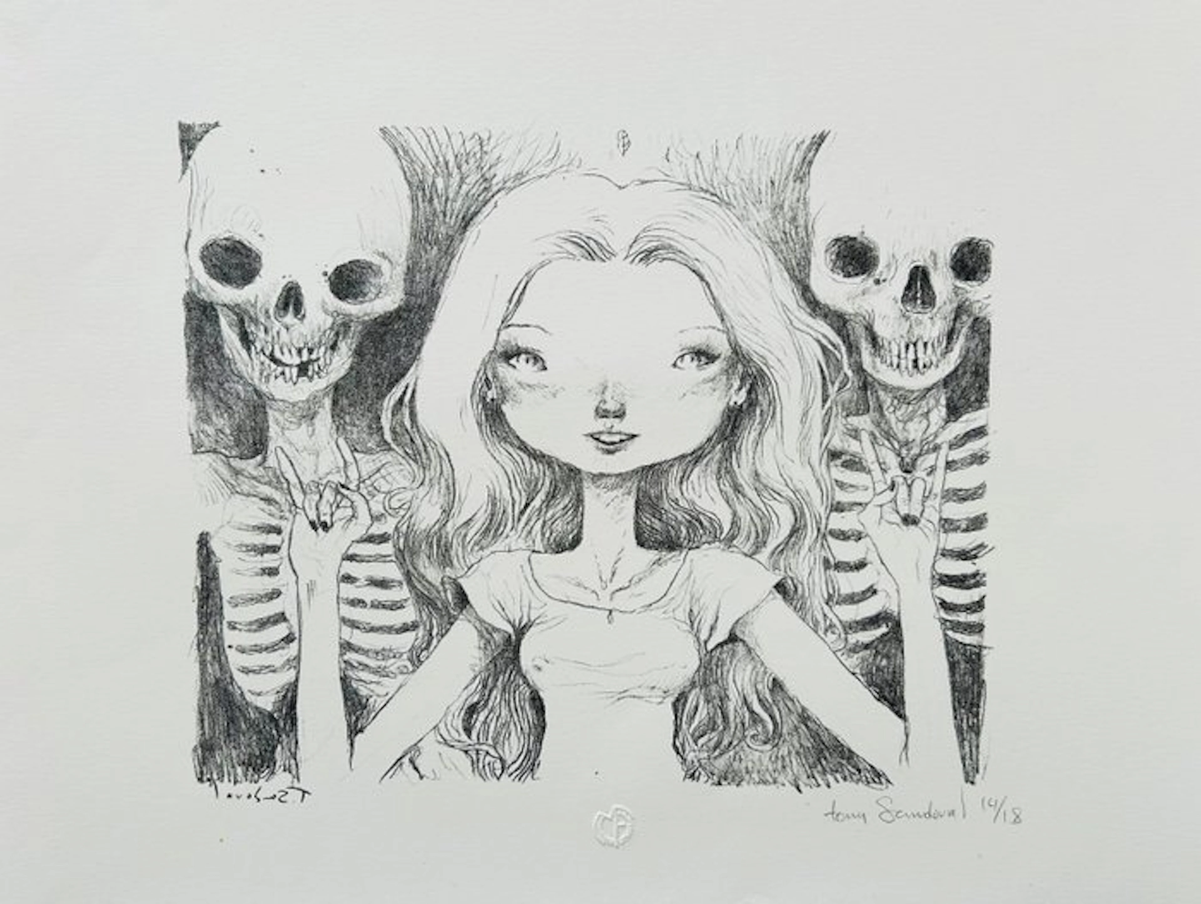 Tony Sandoval - Lisa - 1 Lithography - Limited edition - 2015