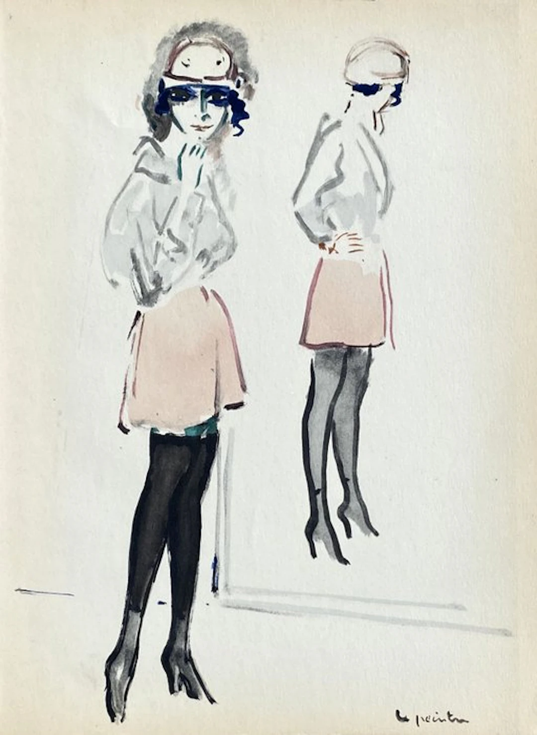 Kees Van Dongen (1877-1968) - Le mannequin aux grands yeux