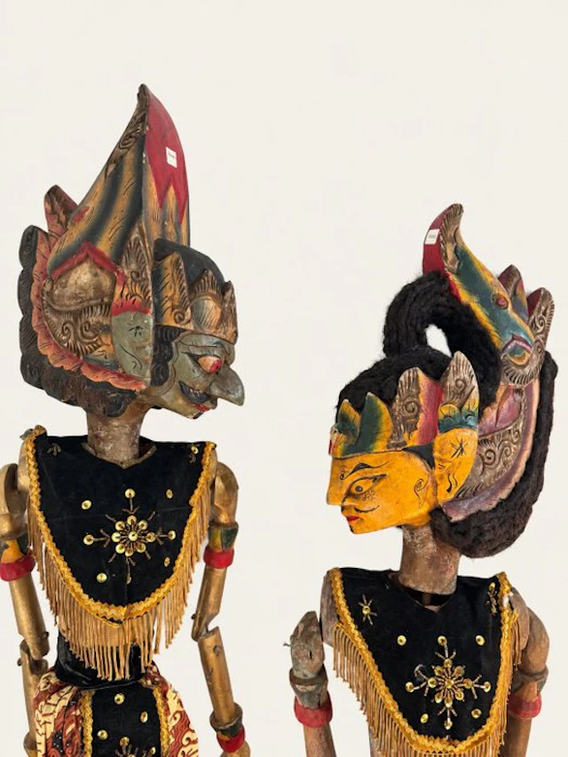Wayang golek (2) - Wood, Textile, Hair - 1960-1970, 1970-1980, 1980-1990