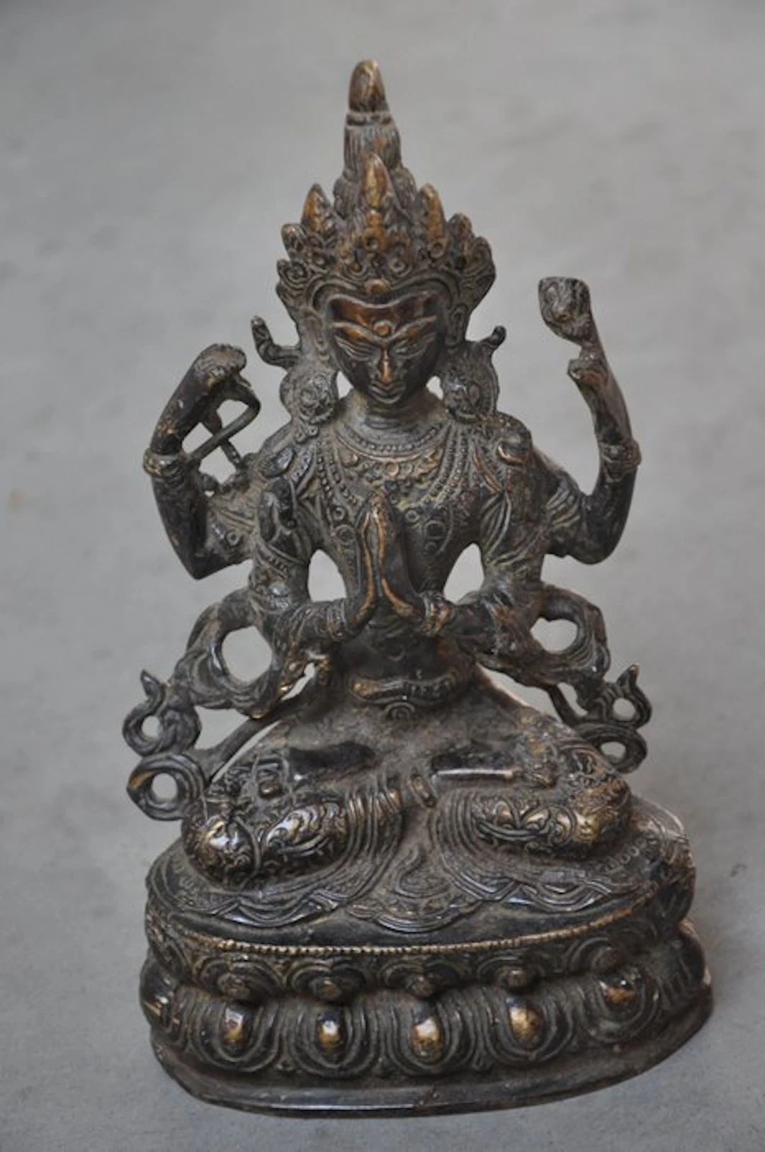 Statue, Tibetaans Boudistisch - 22 cm - Bronze