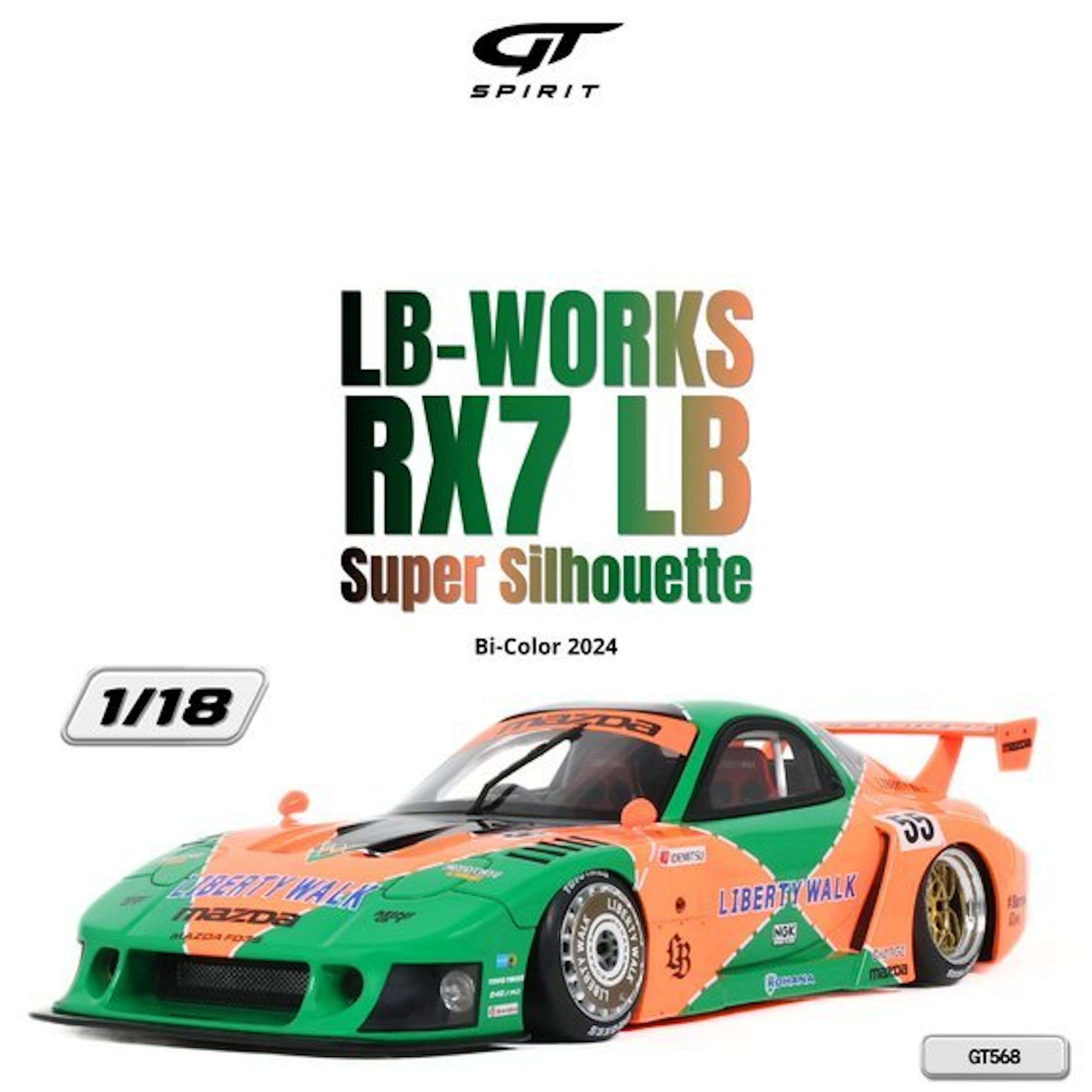 GT Spirit 1:18 - Model sports car - MAZDA LB WORKS RX7 - 2024