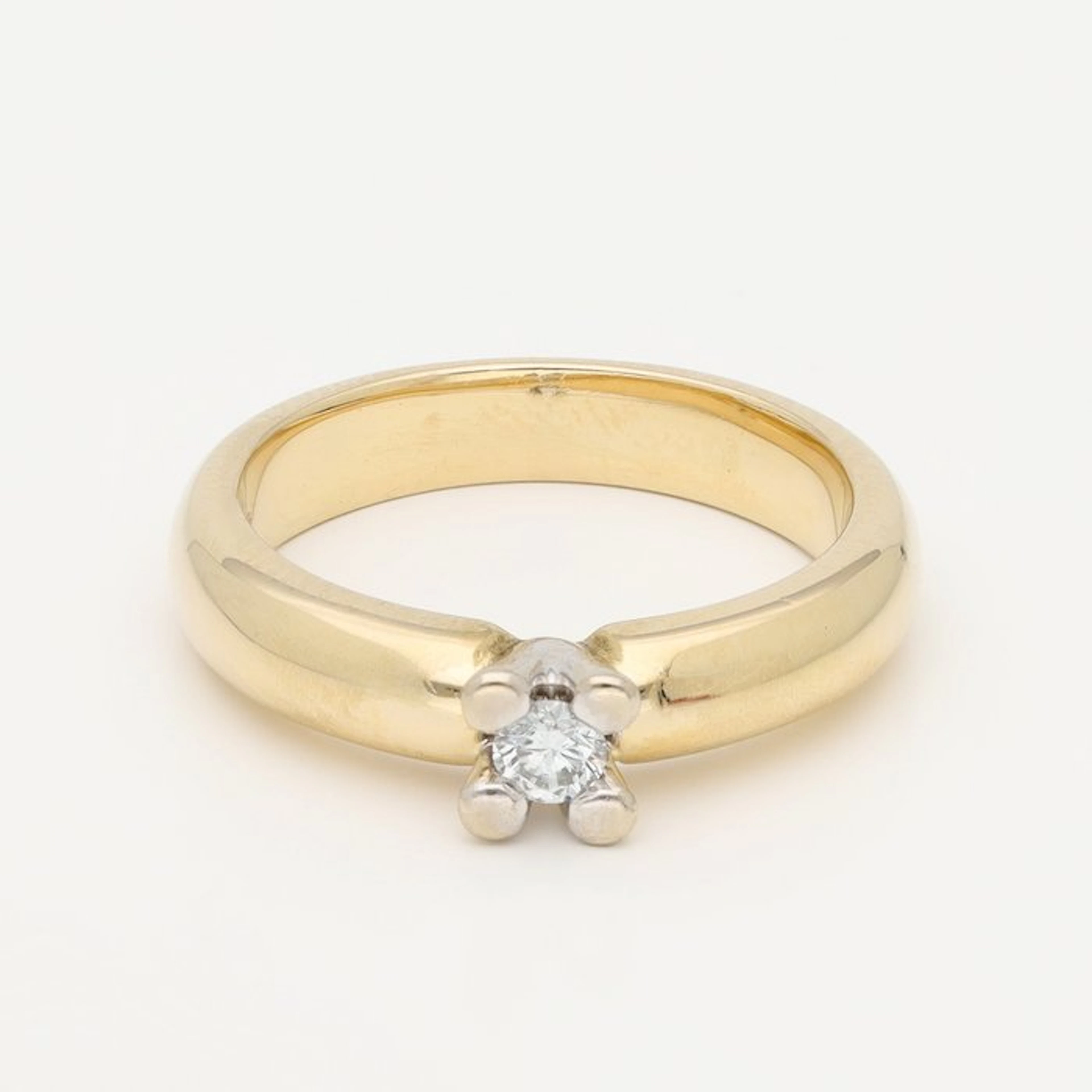 Ring - 14 kt. Yellow gold Diamond (Natural)