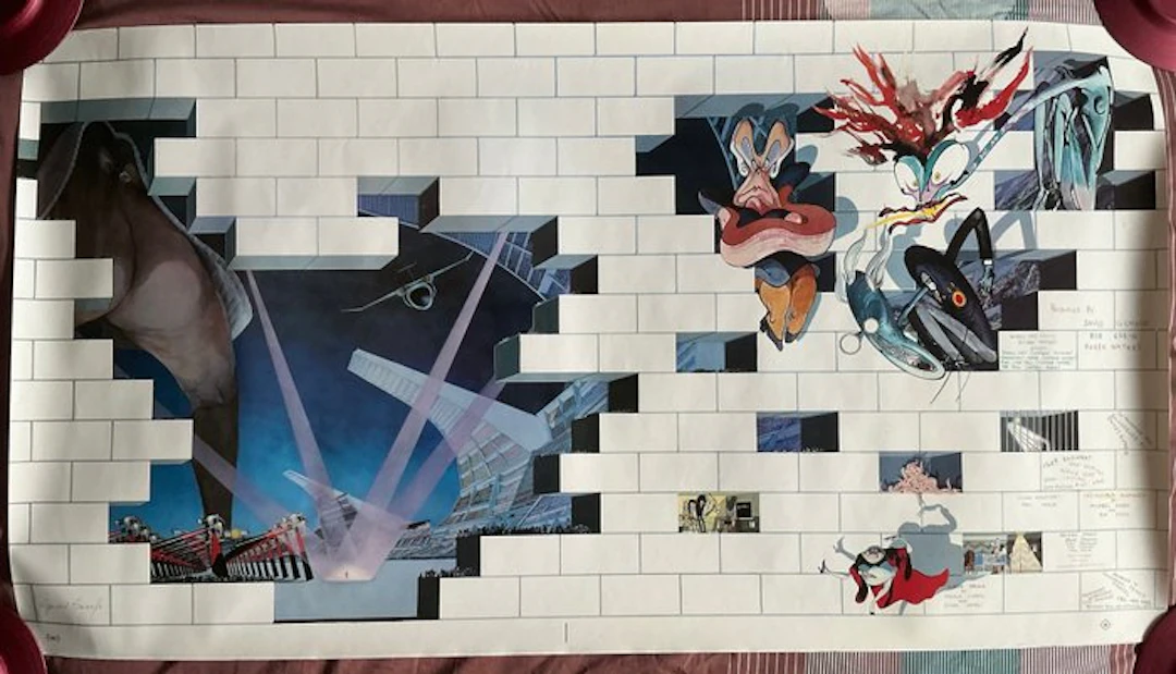 PINK FLOYD - Pink Floyd - Affiche promotionnelle originale de l’album The Wall