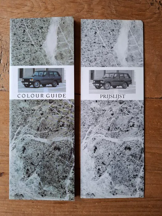 Land Rover 1955 Color Chart Color chart & Price list - Land Rover - Colour Guide - Range Rover ...