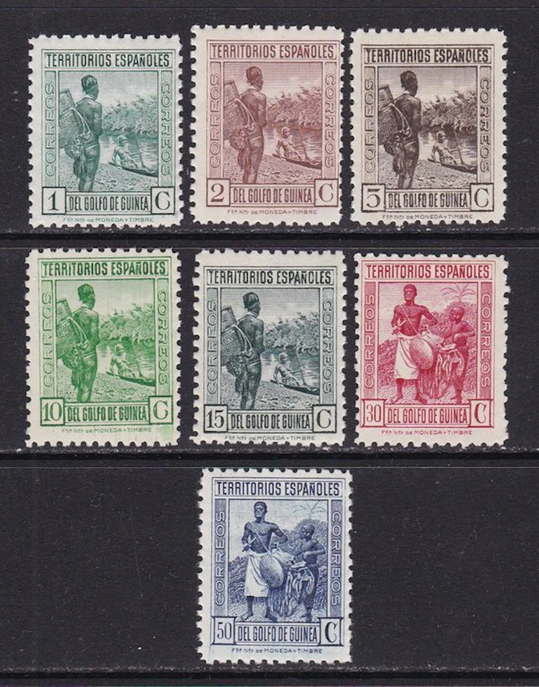Spanish Guinea 1934 - 1931 Issues - Edifil 244/250 - Complete Set - MNH