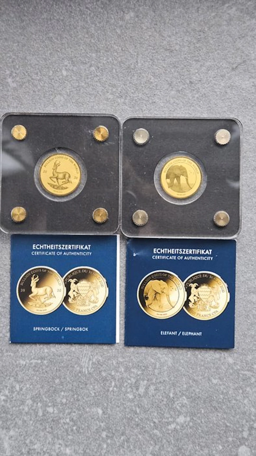 Chad. 3000 Francs ND, 2 x 1/500 Oz (.999) (No reserve price)