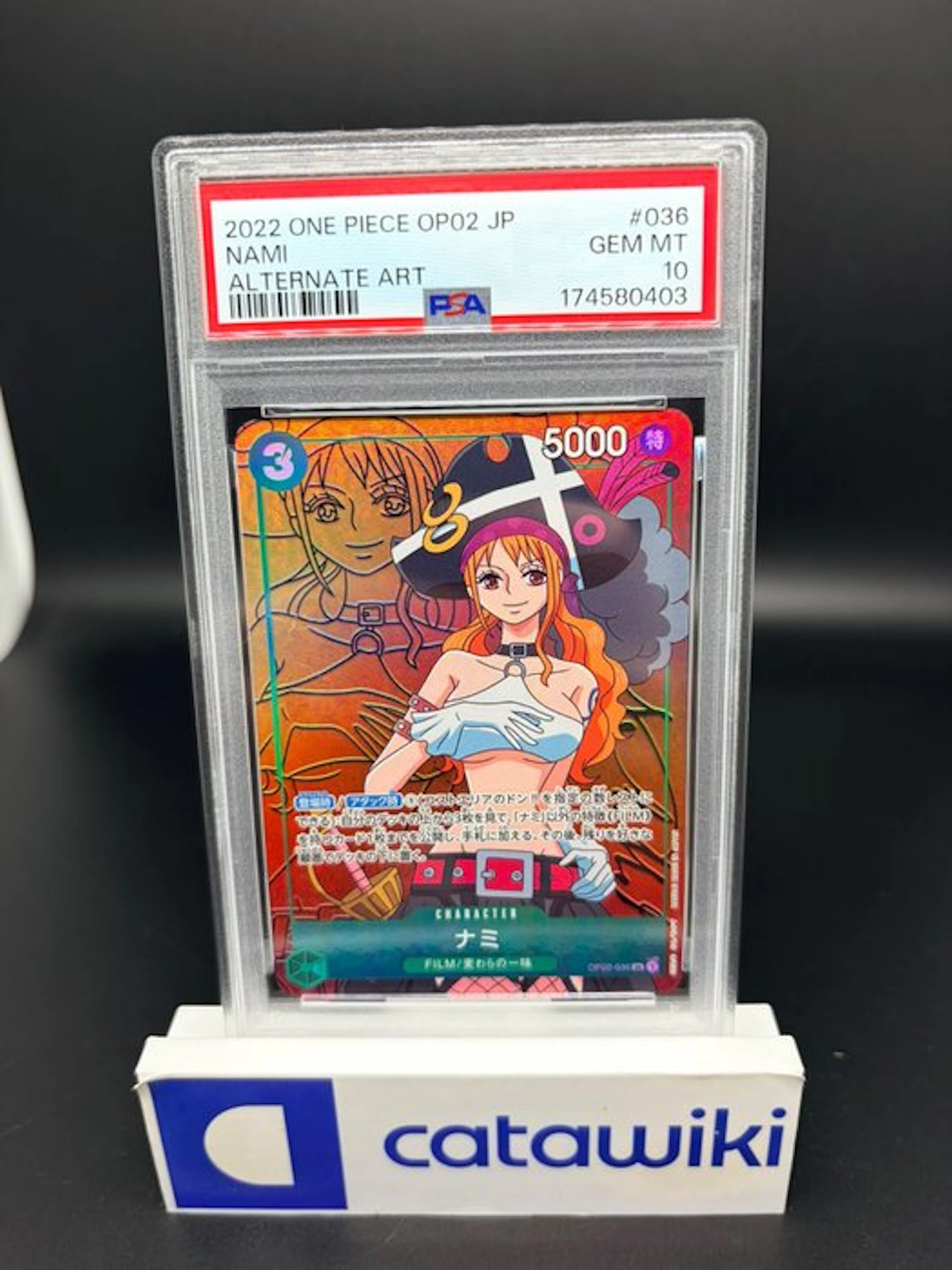 One Piece - 1 Graded card - Nami SR-P - OP02-036 - PSA 10...