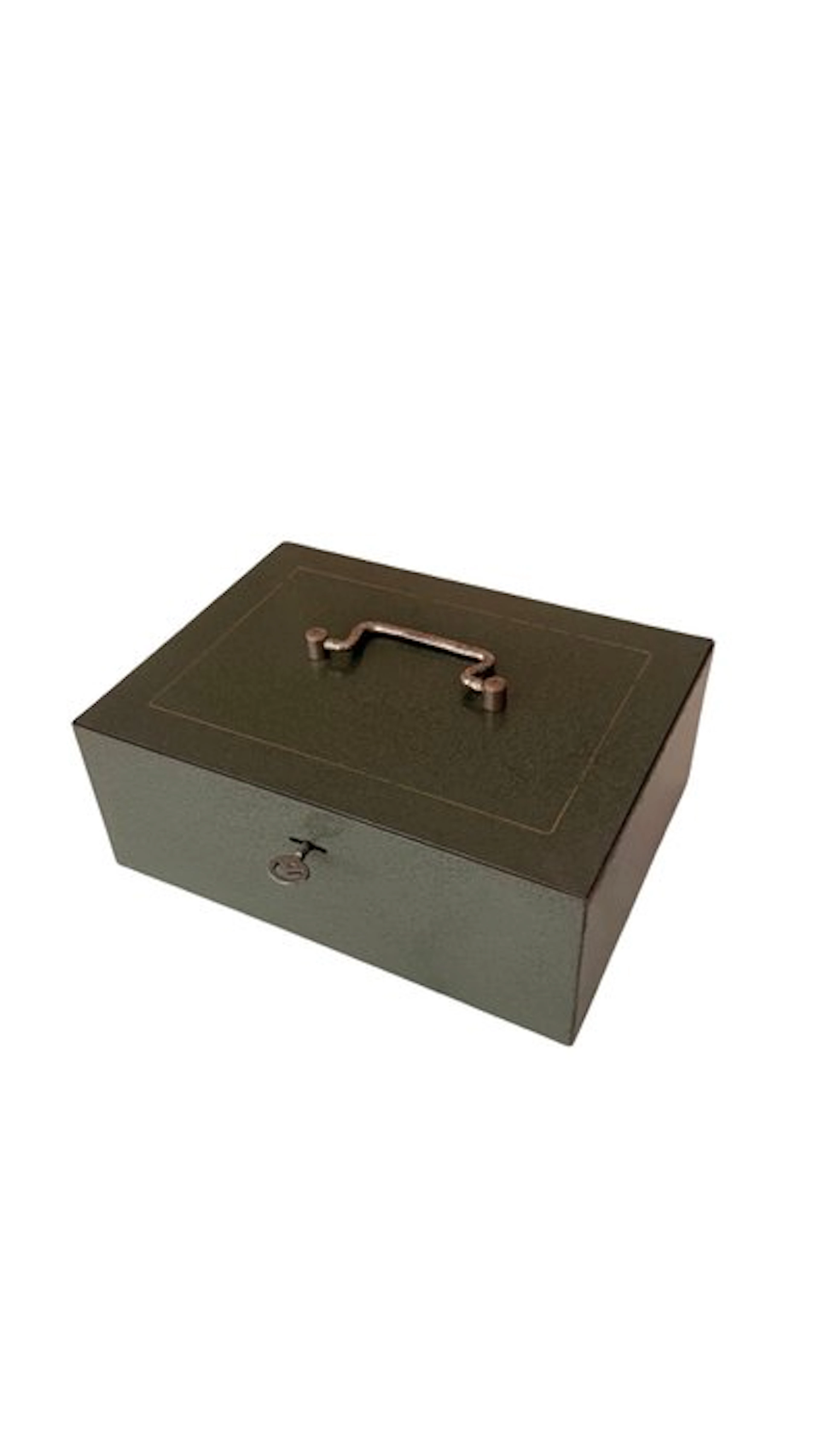 Elegant Vintage Strongbox with Gold Detailing - Strongbox - Steel