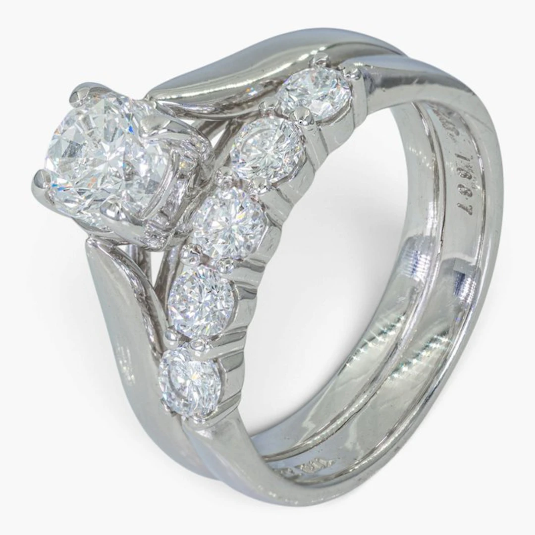 No reserve price - Ring HRD, Platinum - 1.76ct. tw. Diamond (Natural)
