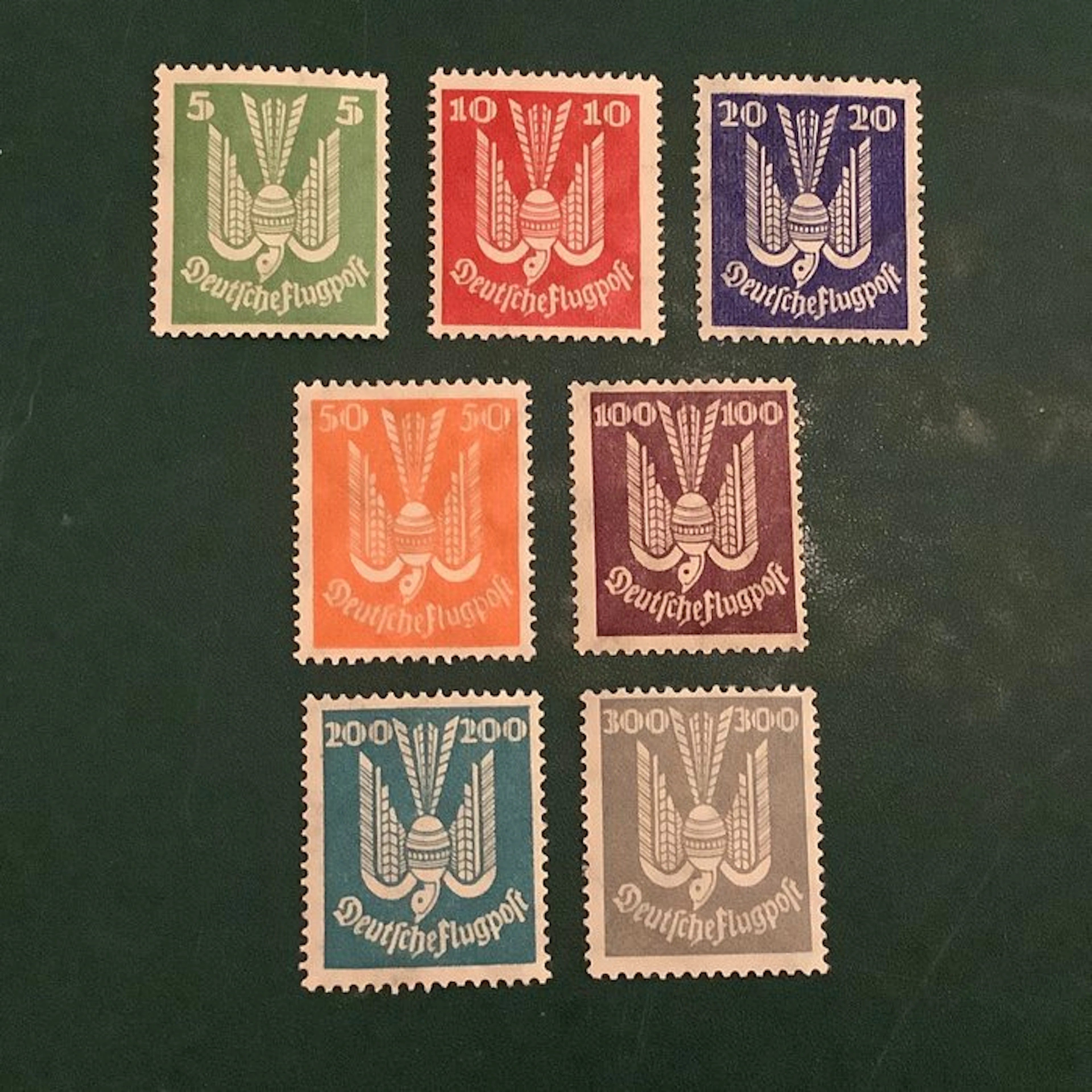 German Empire 1924 - Wood Dove - MNH - Michel 344/350