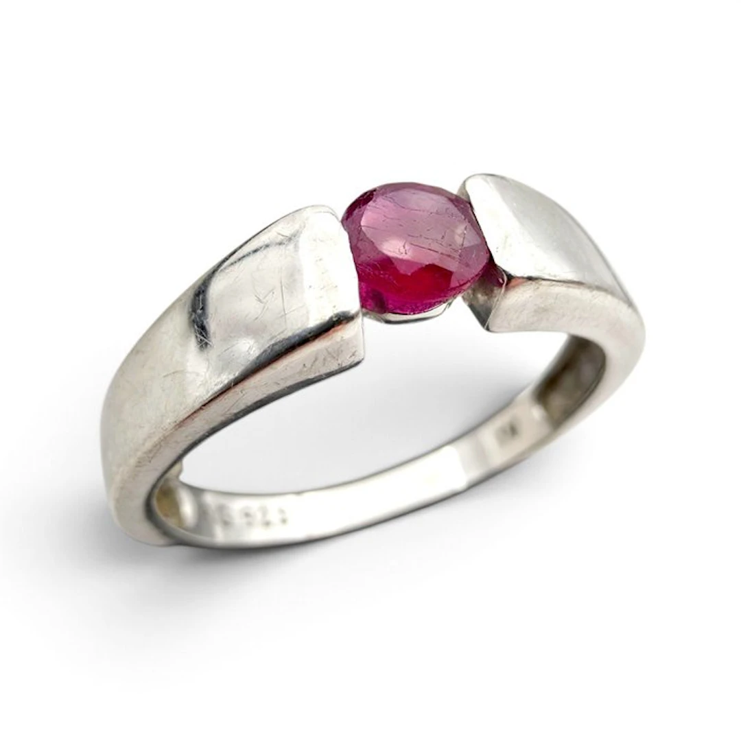 No reserve price - Harry Ivens - Ring Silver - Ruby