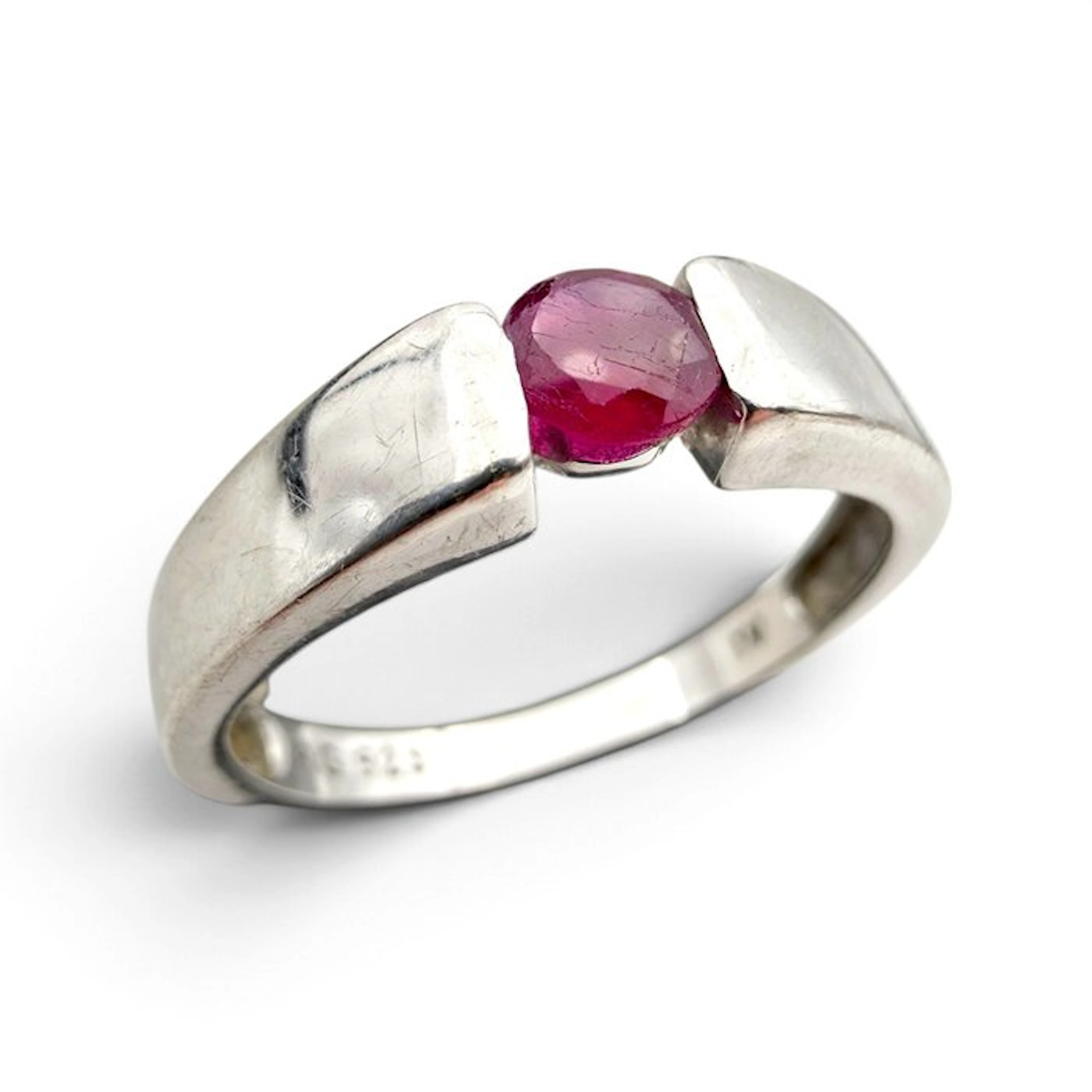 No reserve price - Harry Ivens - Ring Silver - Ruby