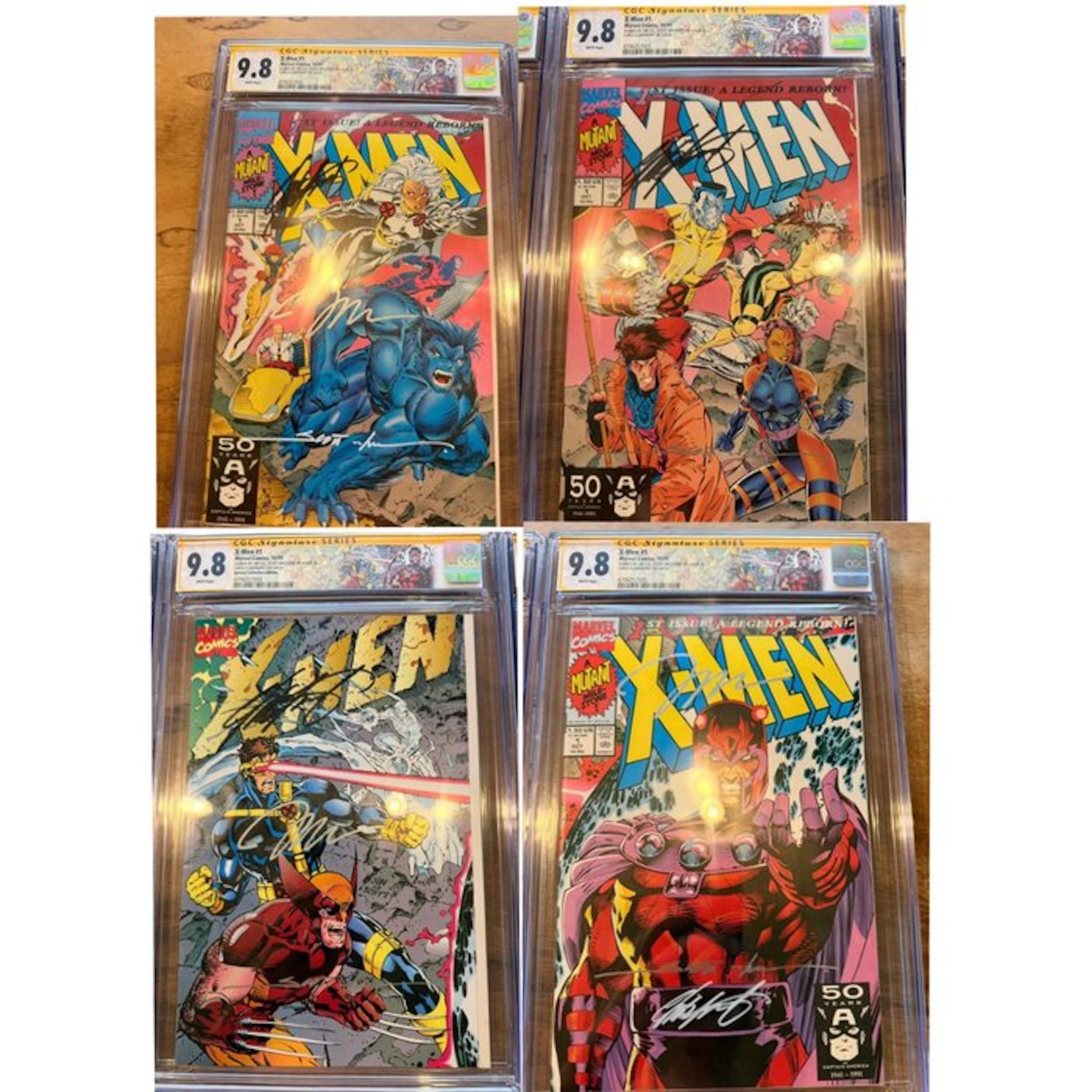 X-Men #1 - Cover A + B + D + E - Signed by Jim Lee