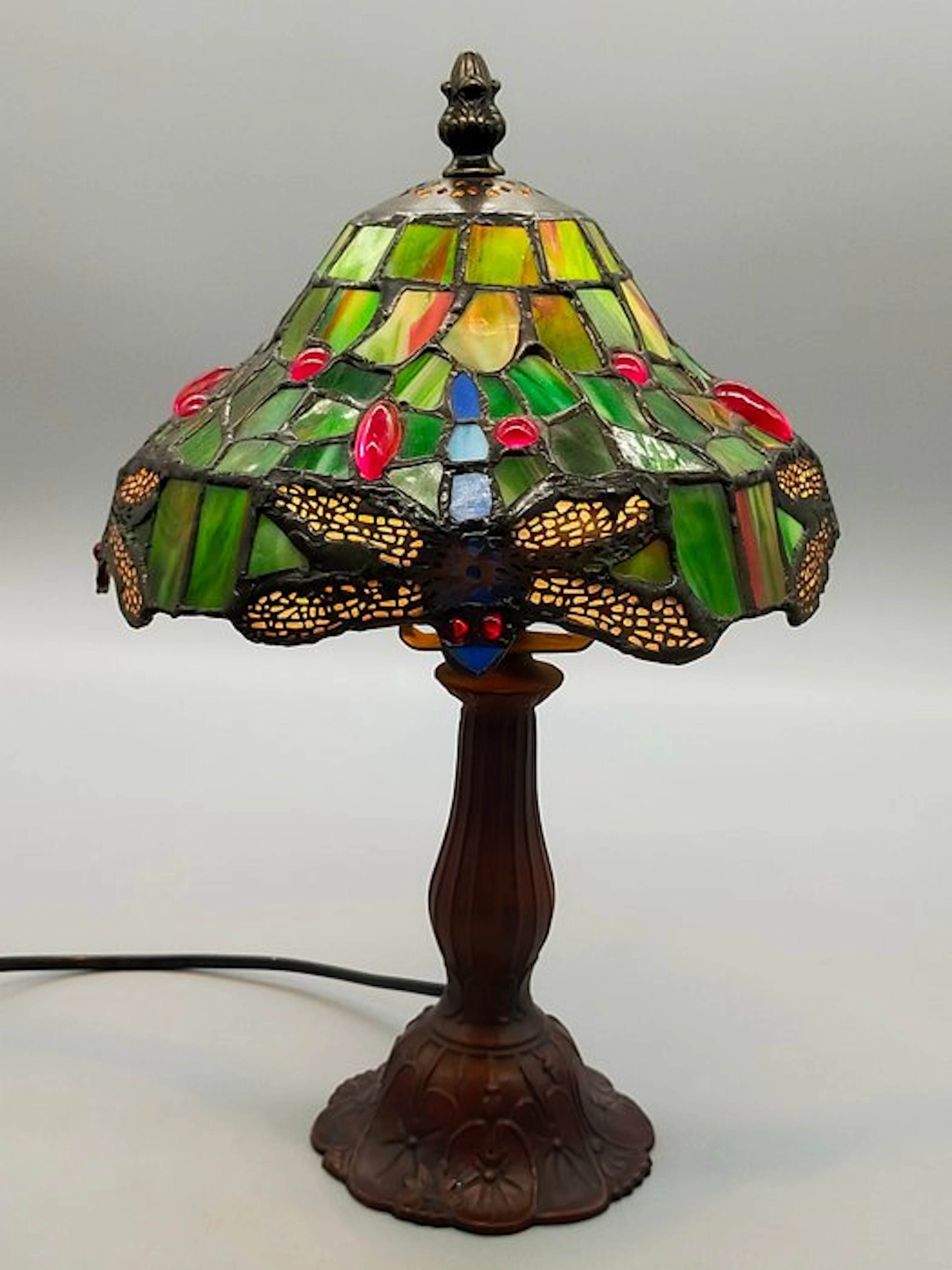 Tiffany Style Tischlampe Libelle – ARTLAMP Bunte Glaslampe - Table lamp - Metal