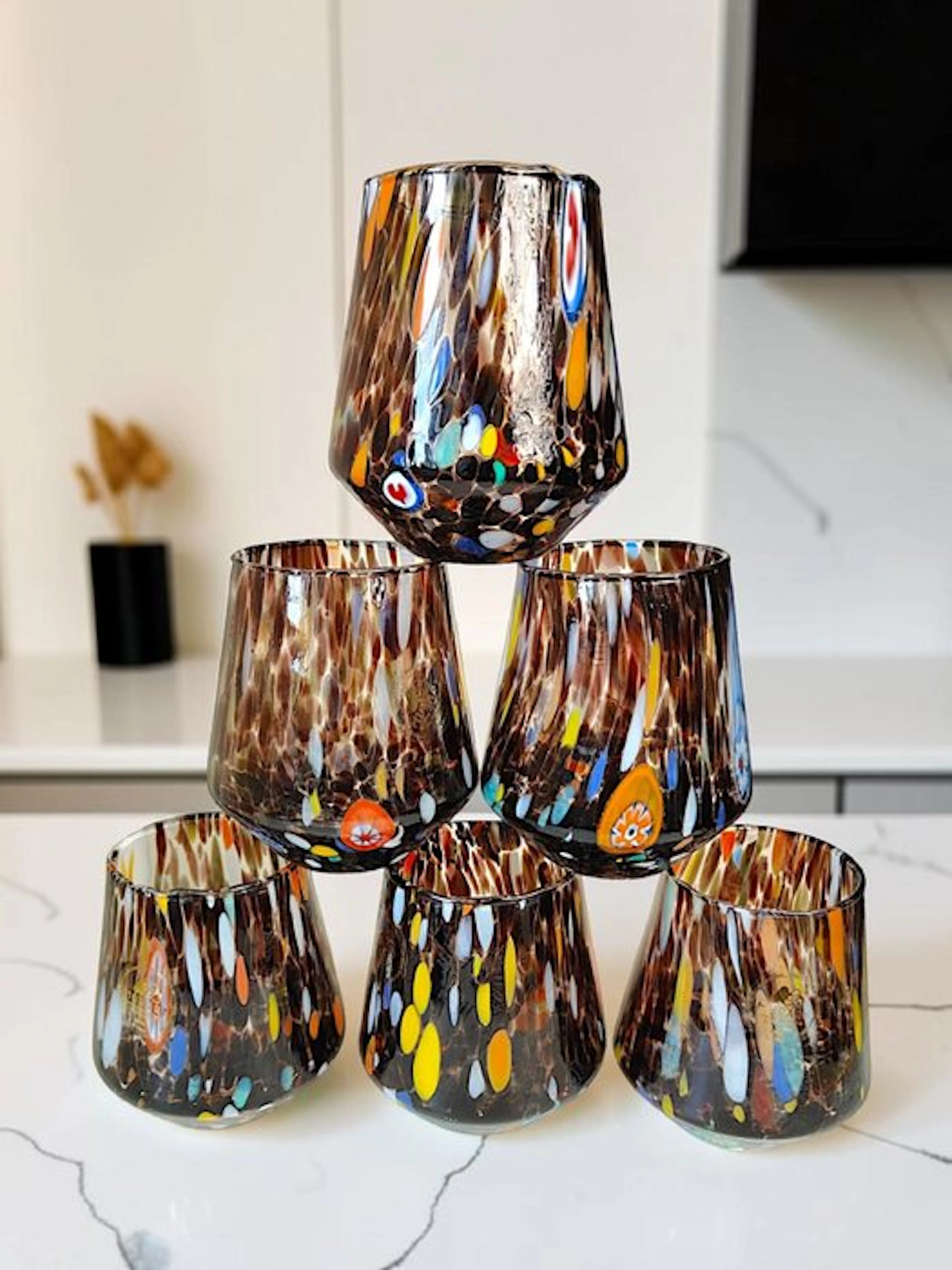 MurArt - MurArt - Drinking set (6) - Glass - Murrine Millefiori