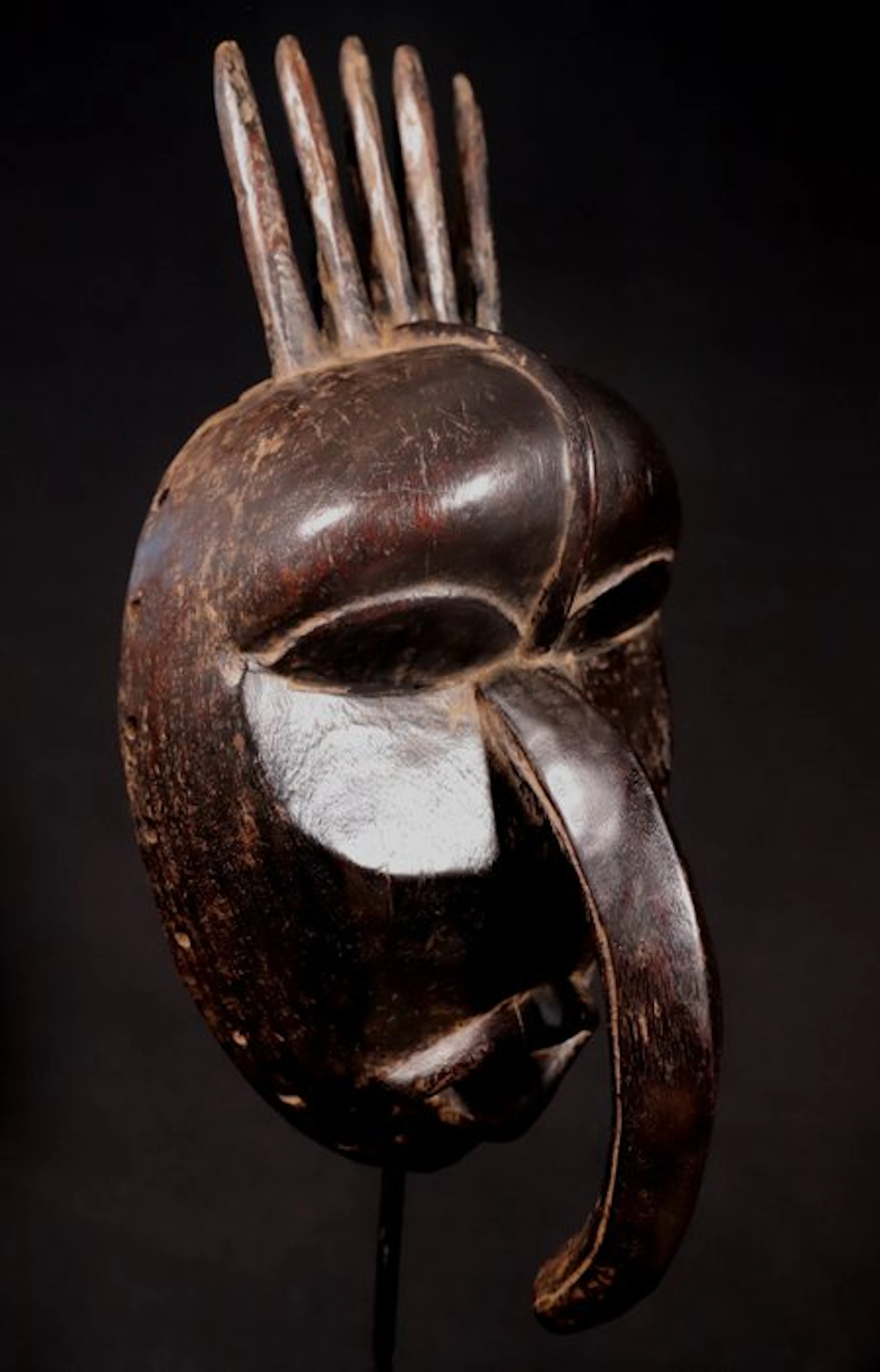 Tribal mask - Dan Elephant Mask - 35 cm - Côte d’Ivoire