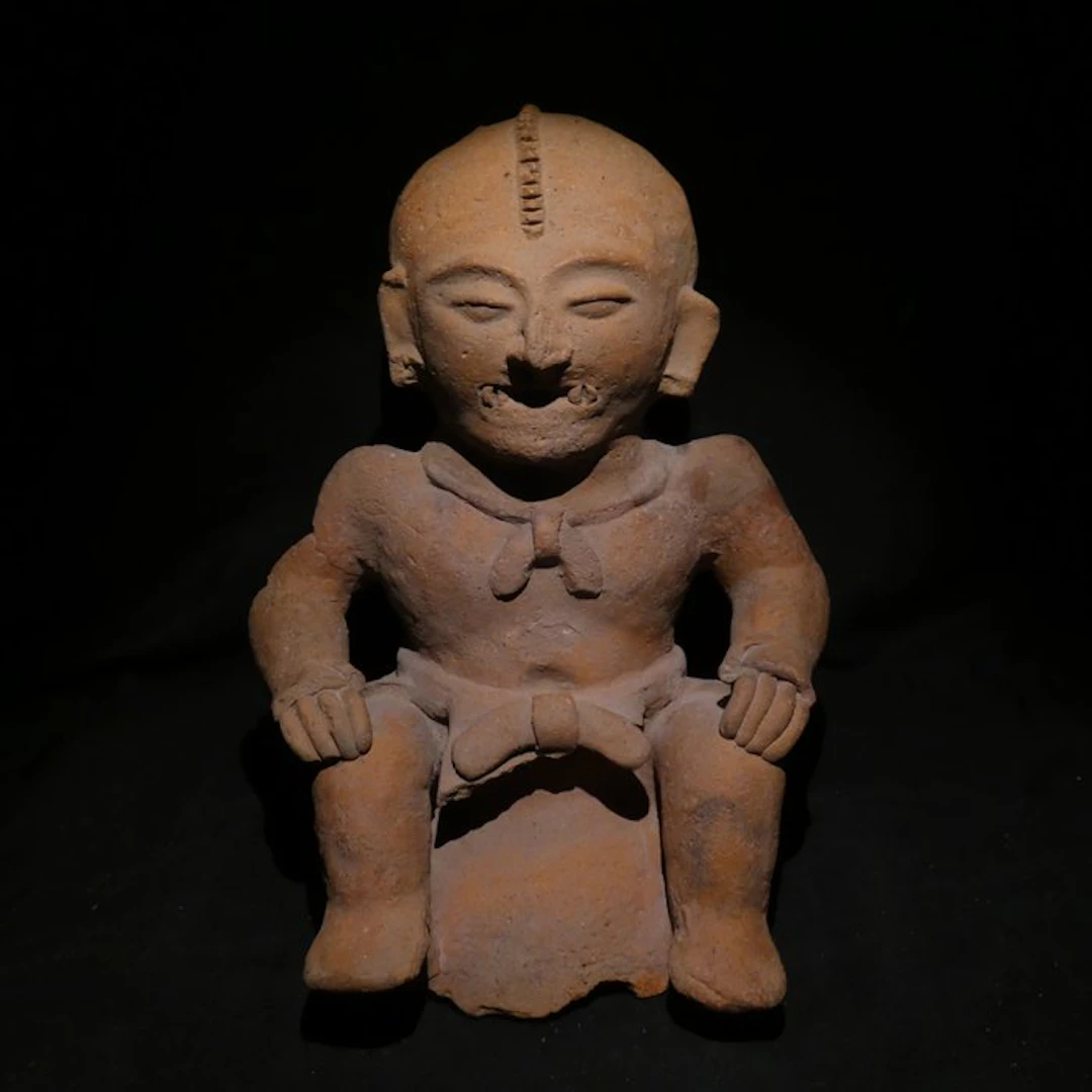 Veracruz, Terracotta Figure. 34,5 cm H. Spanish Import License. 300 - 900 AD