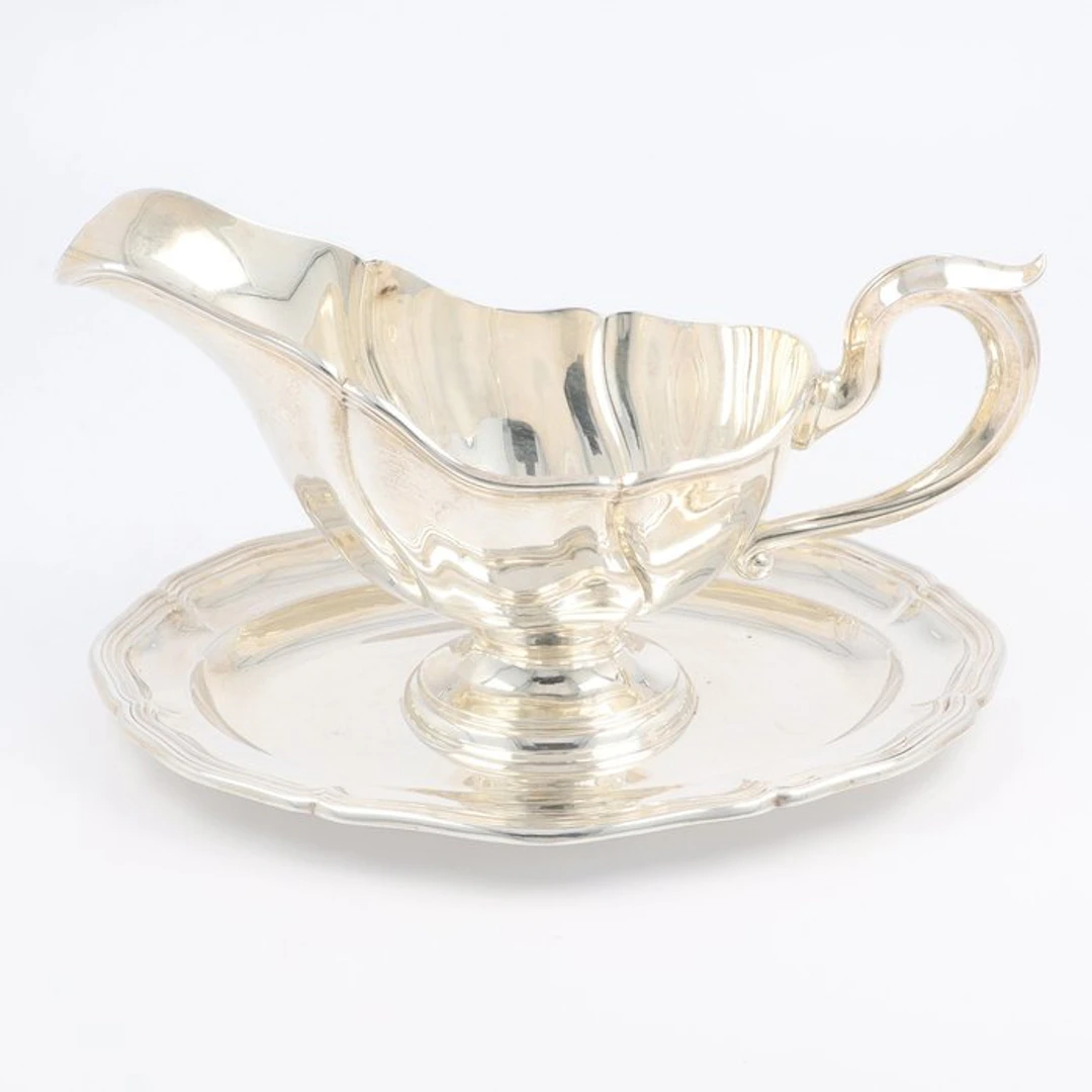 Gebrüder Kühn. Sausboot. - Sauce boat - .835 silver