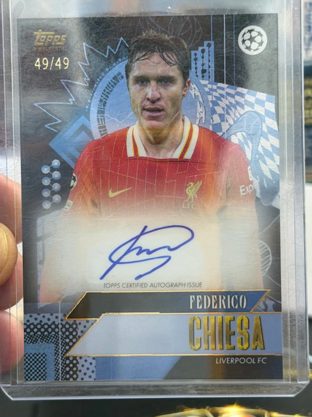 2024/25 Topps UCC Gold Federico chiesa auto 49/49 49/49 Autographed card
