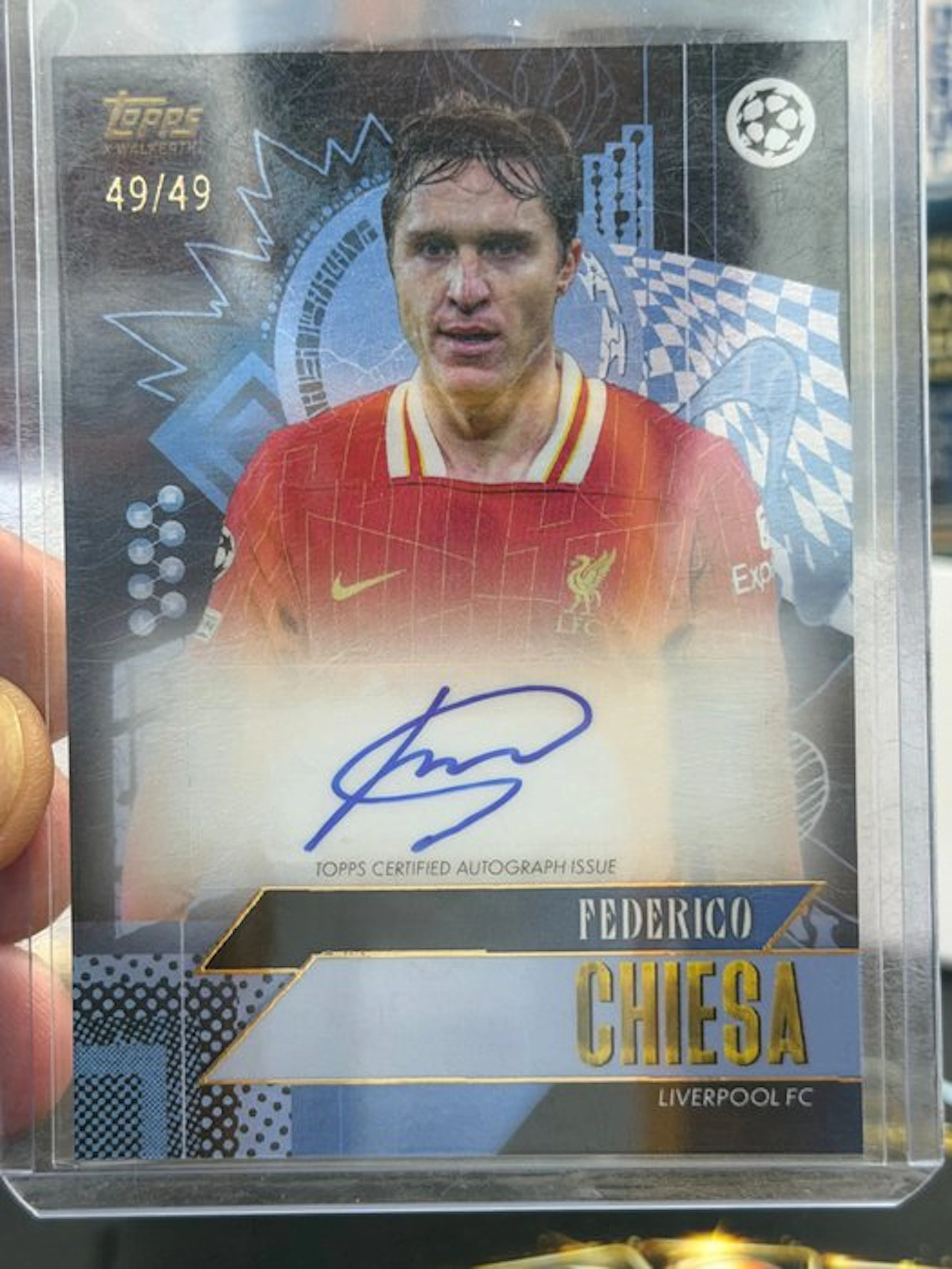 2024/25 Topps UCC Gold Federico chiesa auto 49/49 49/49 Autographed card