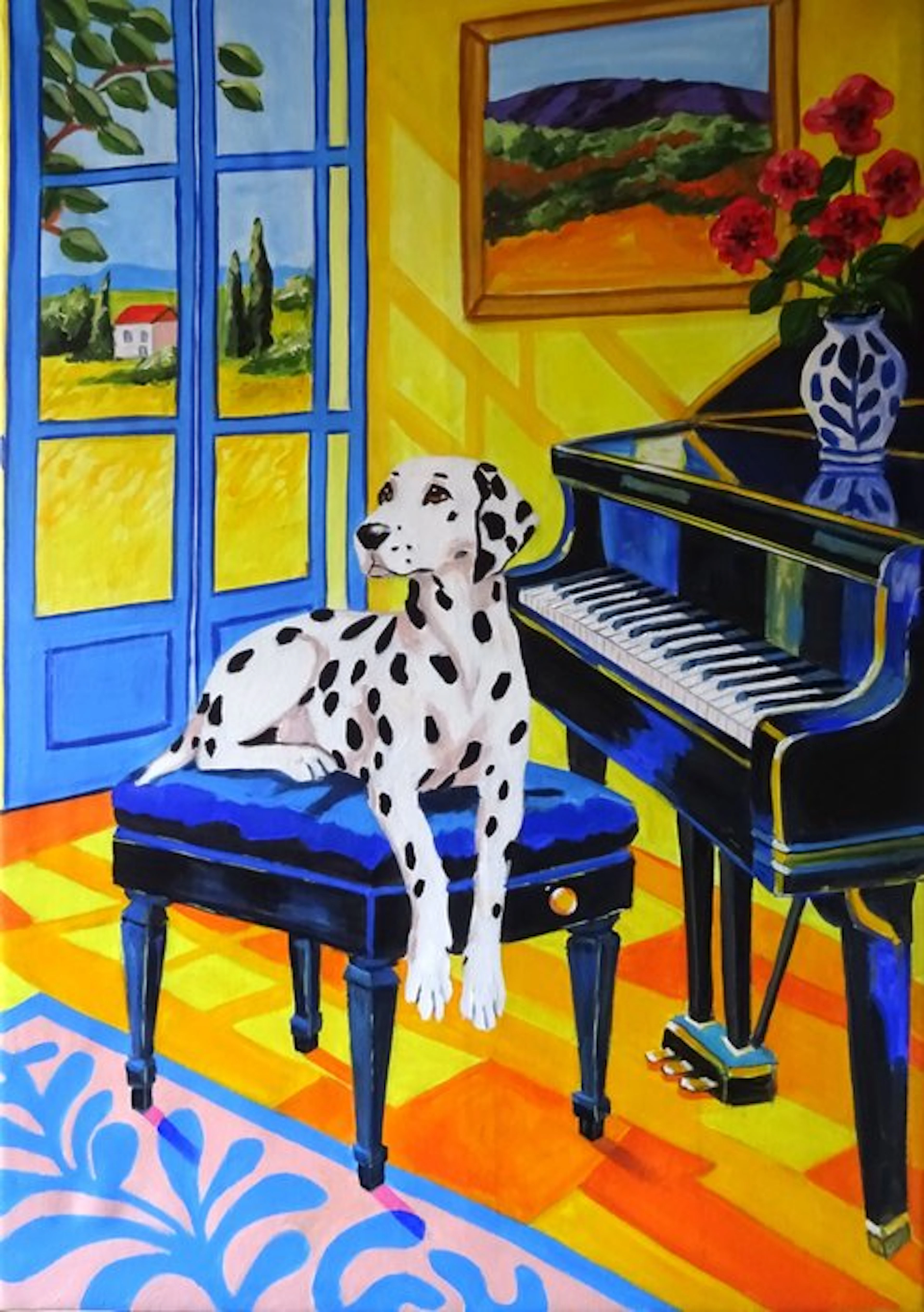Corina Schroeder - Dalmatian and Grand Piano XL