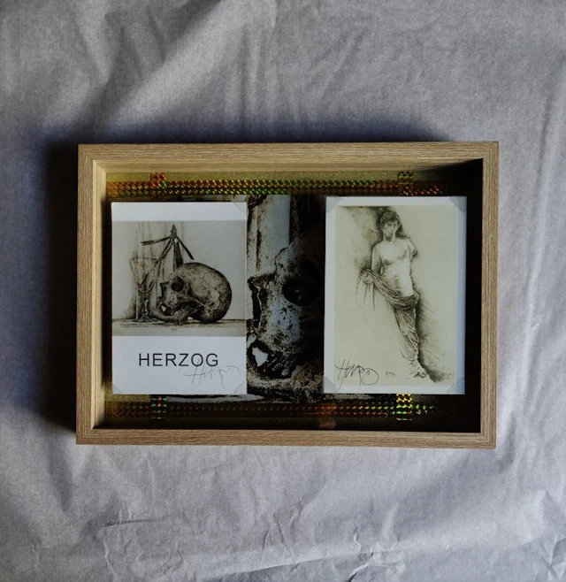 Walter Herzog (1936) - Vanitas / 2x handsigned ArtCards