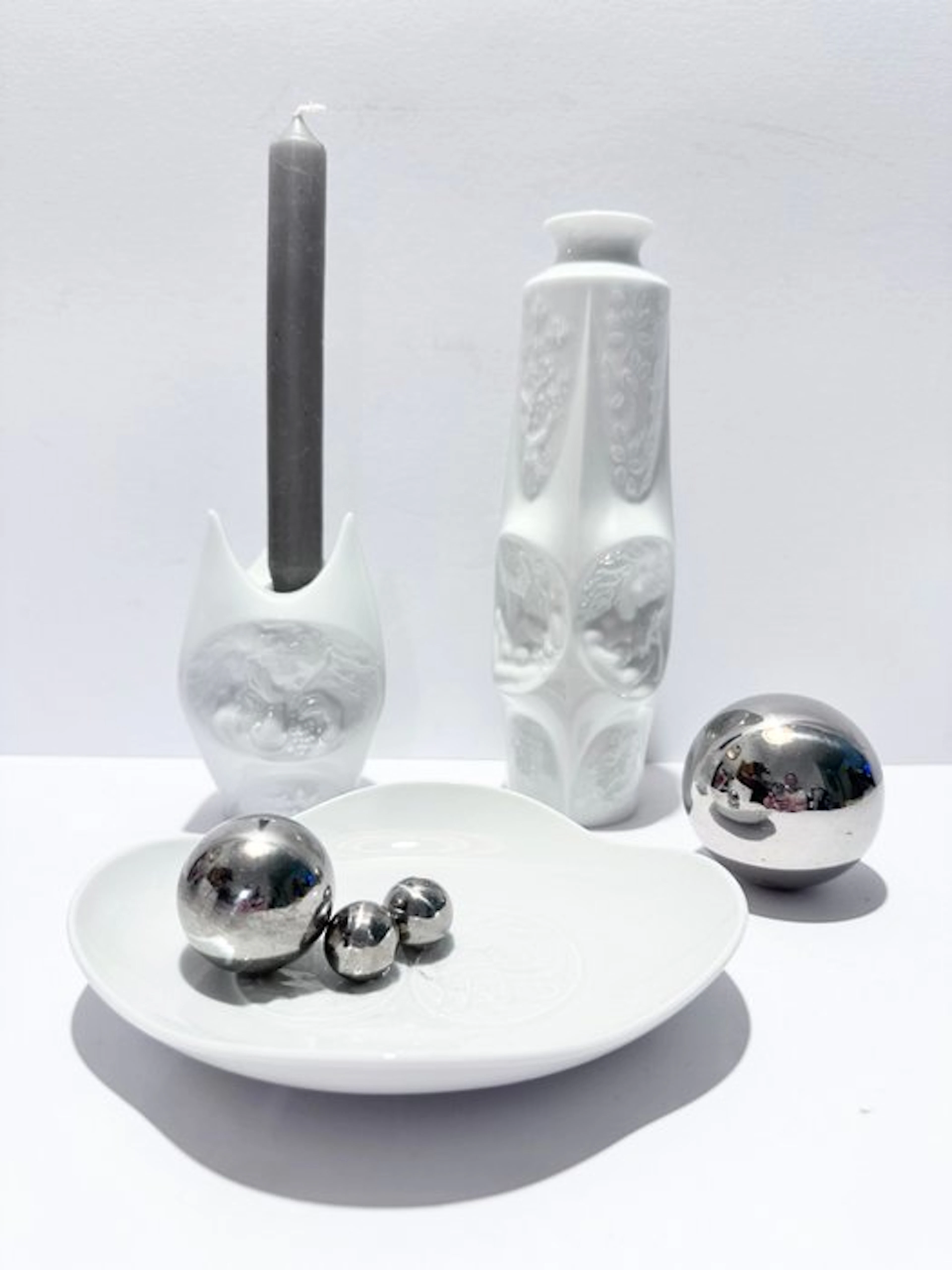 Meissen - Jörg Danielczyk - Vase (3) - Porcelain - Candle holder & dish