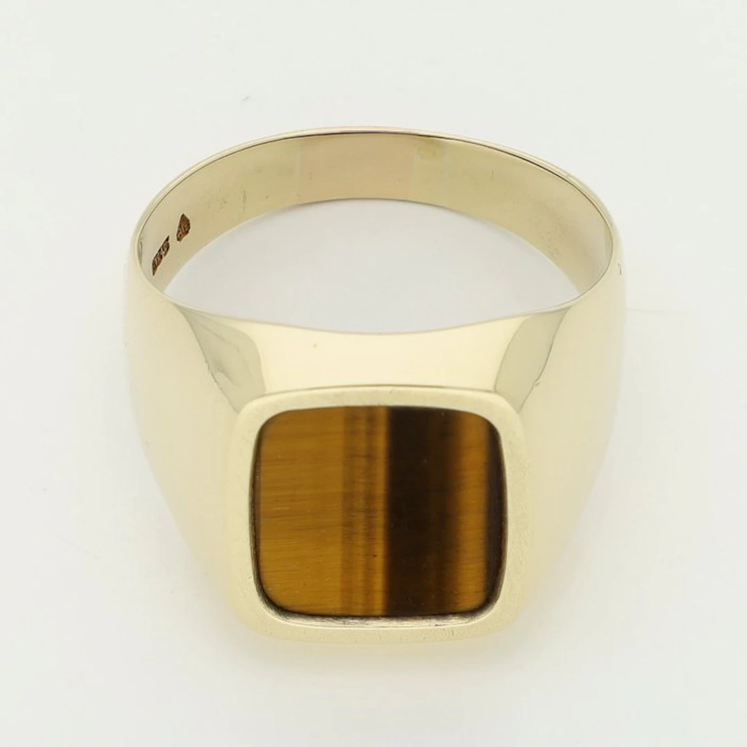 Ring - 14 kt. Yellow gold - tiger's eye