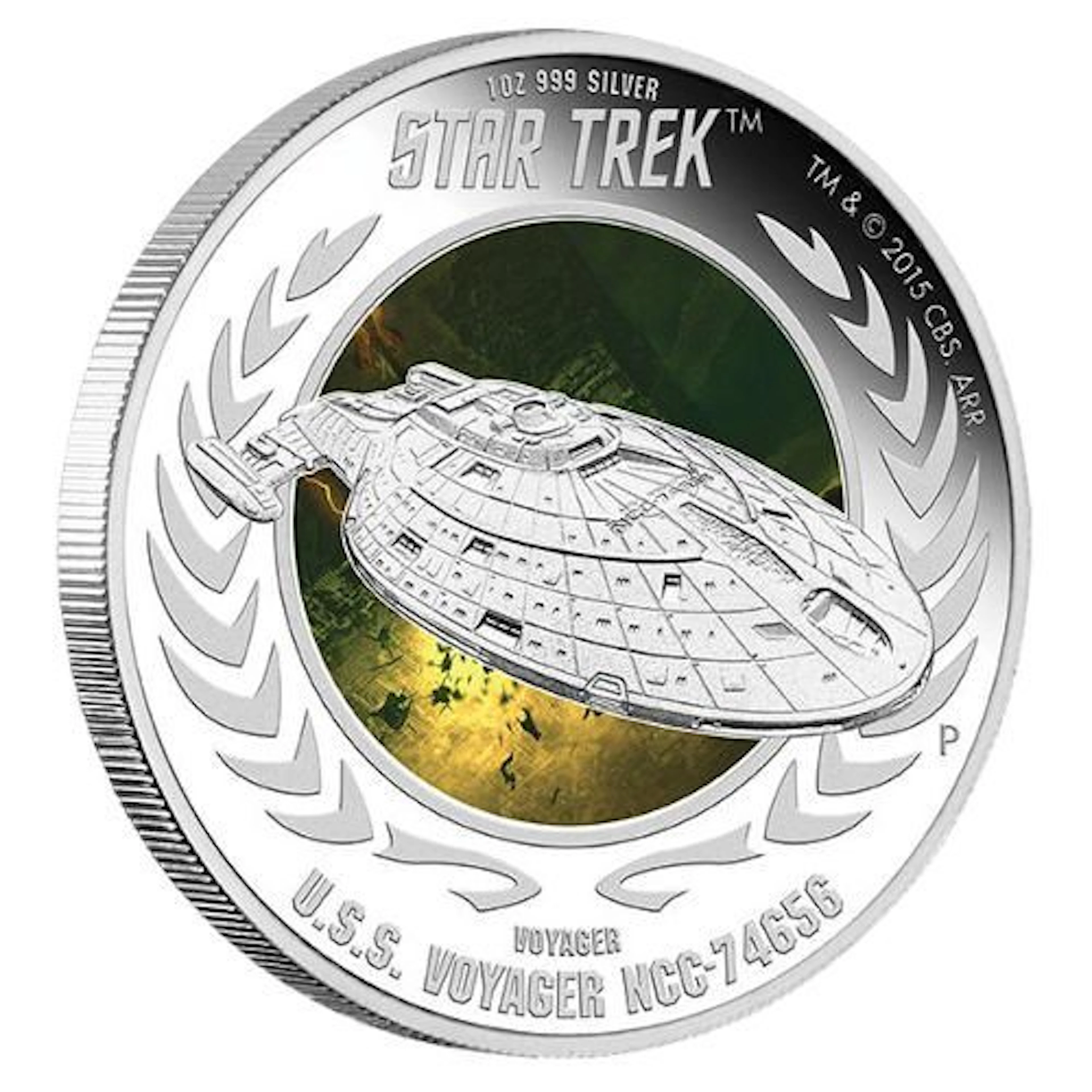 Tuvalu. 1 Dollar 2015 Star Trek™ - Voyager NCC-74656 - 1...