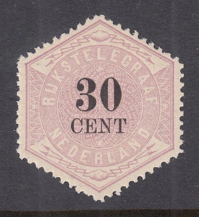 Netherlands 1877 - telegraph stamp - NVPH TG8