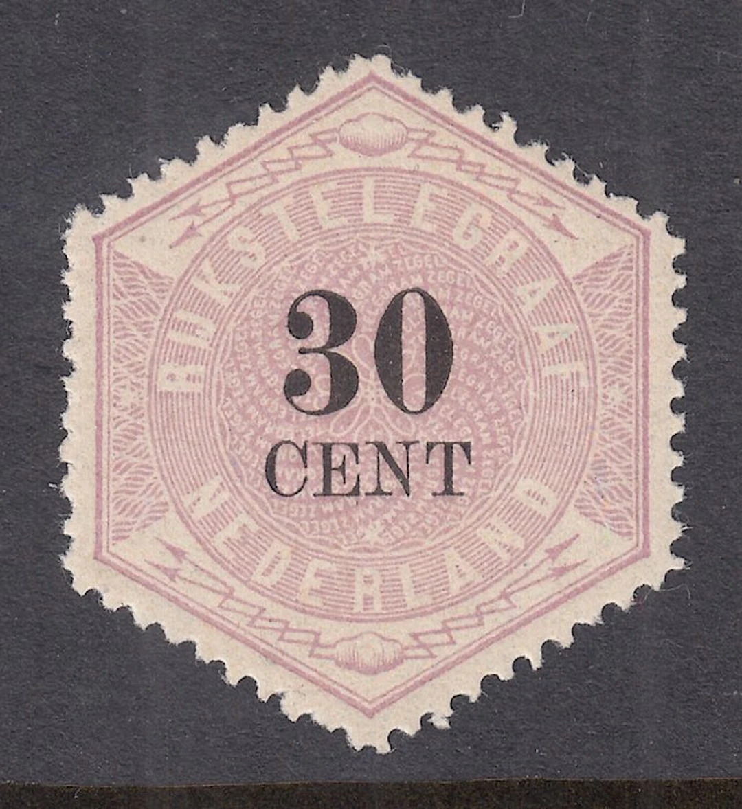 Netherlands 1877 - telegraph stamp - NVPH TG8