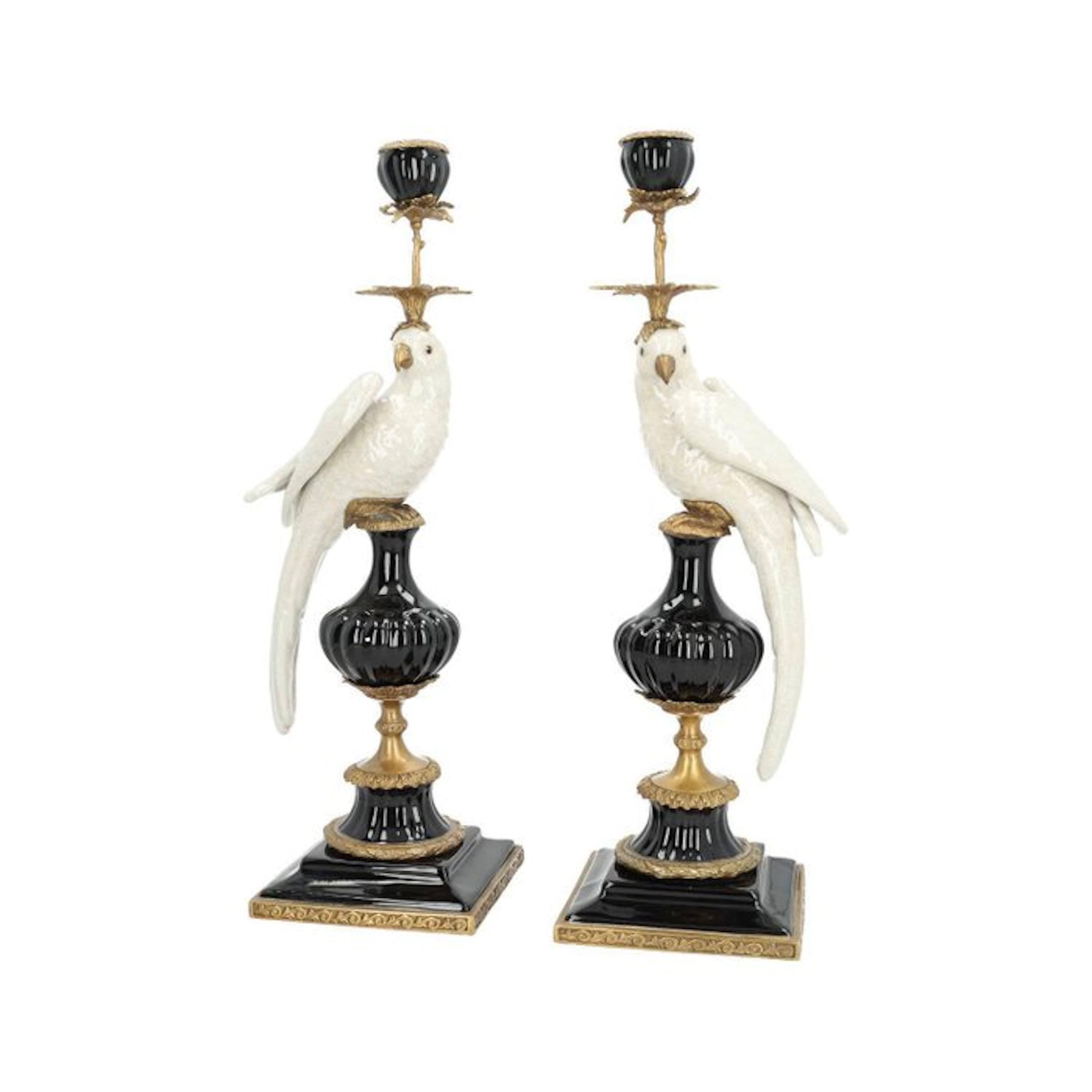 Candlestick - Bronze, Porcelain