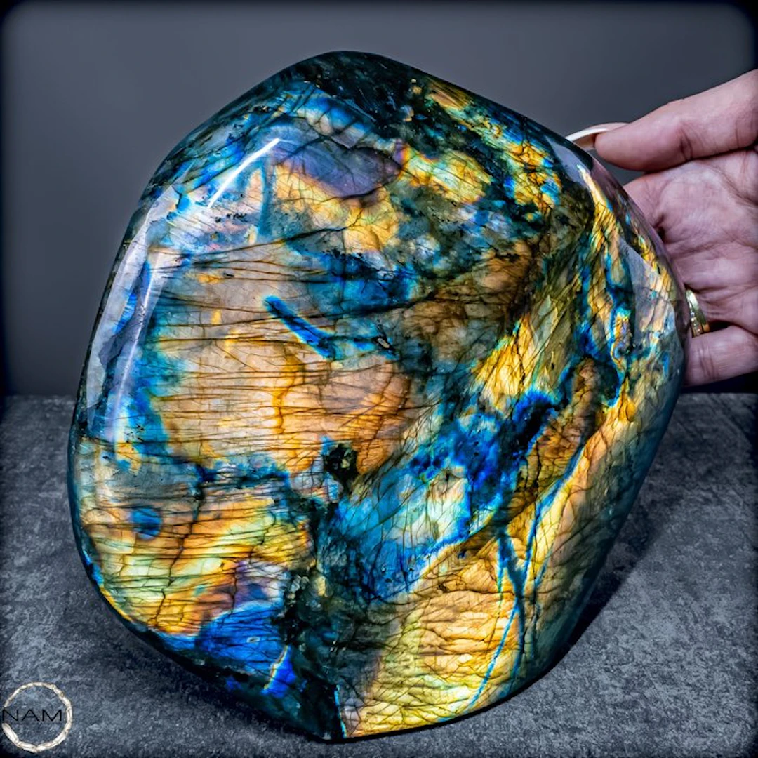 Natural labradorite freeform from Madagascar –...