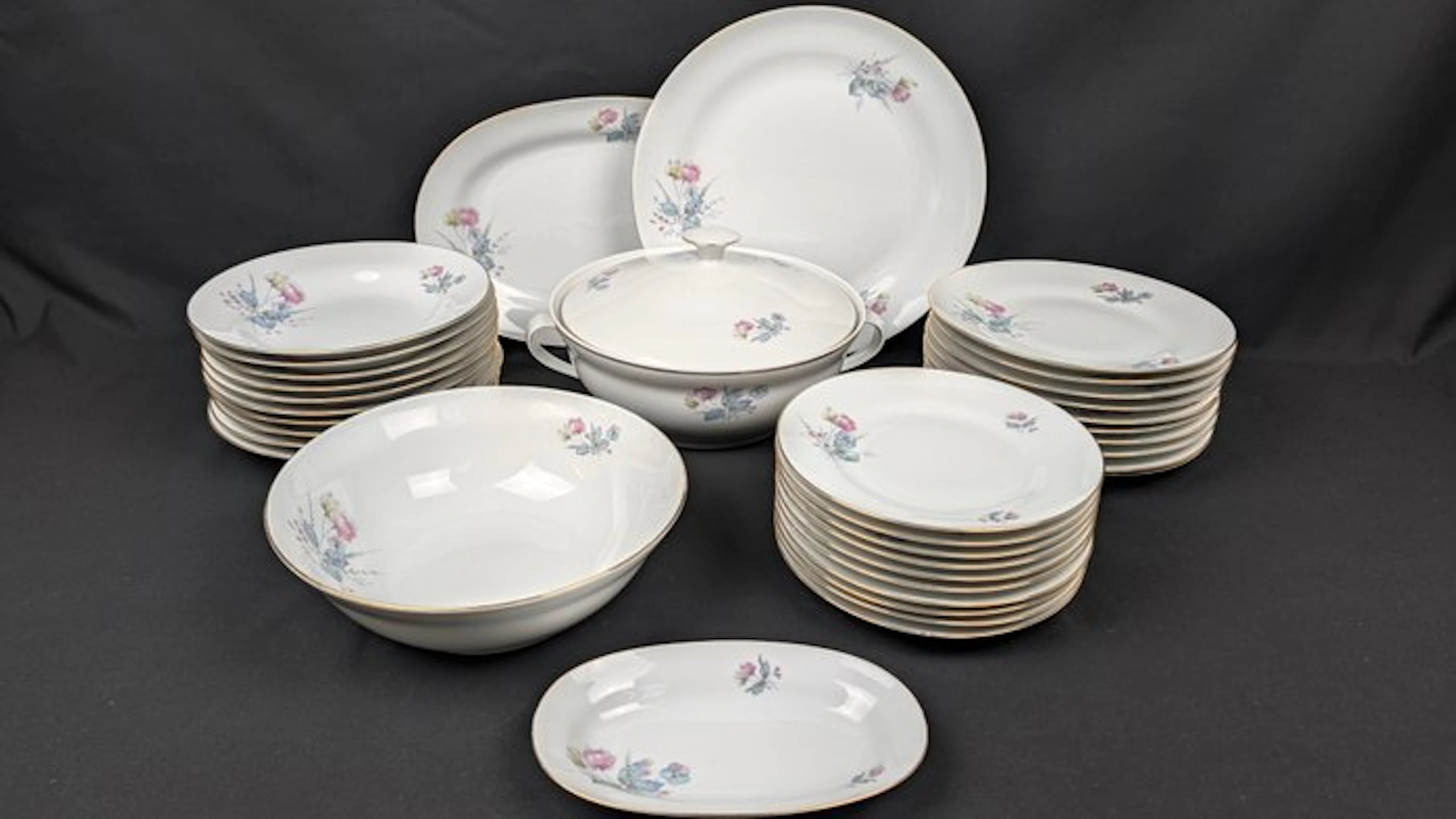 Richard Ginori - Dinner service (35) - Rigo in oro - Porcelain - For 10 people