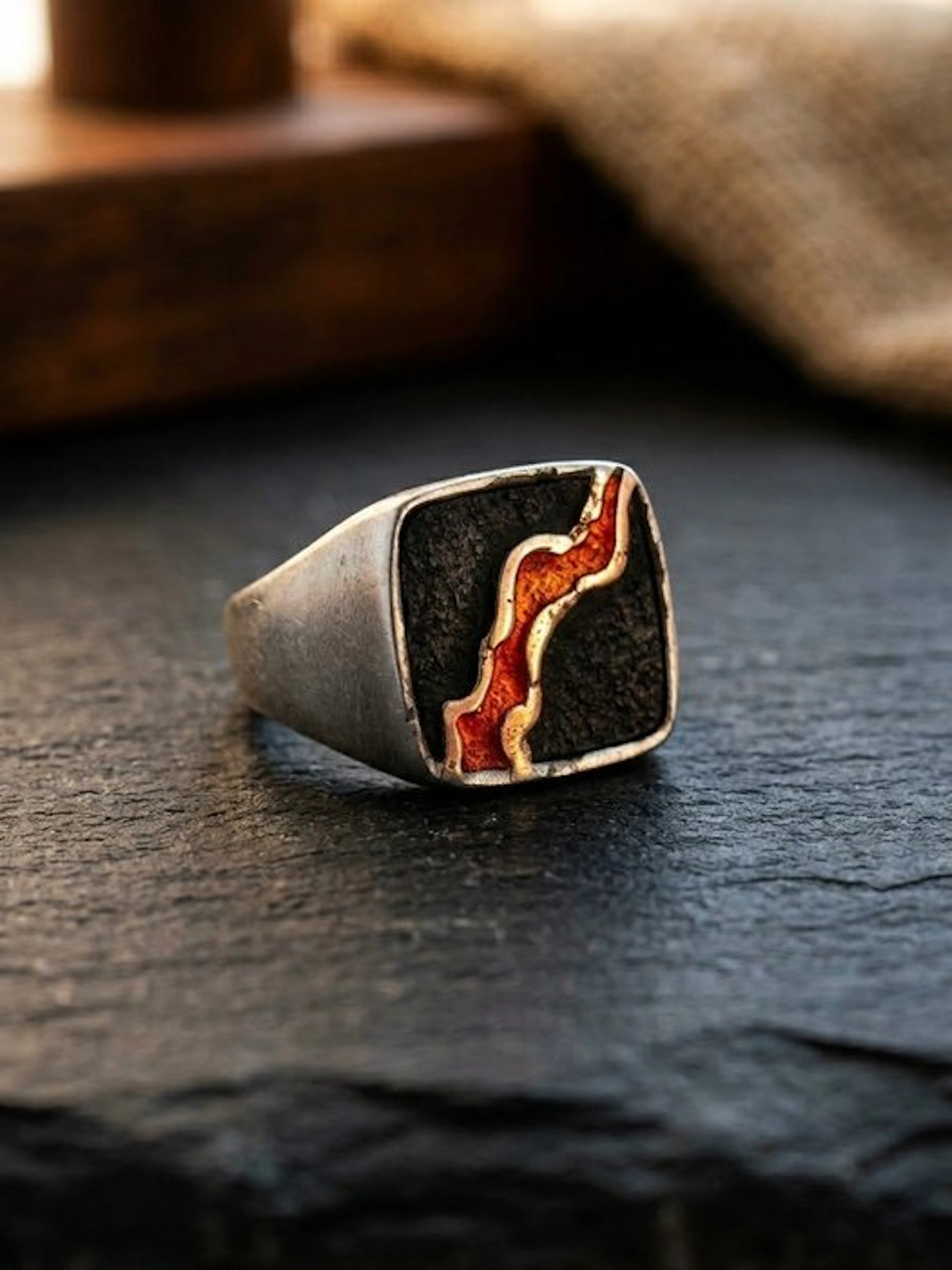 Other brand - 18 kt. - Silver, Rose gold - Ring - Italian Manufacturing