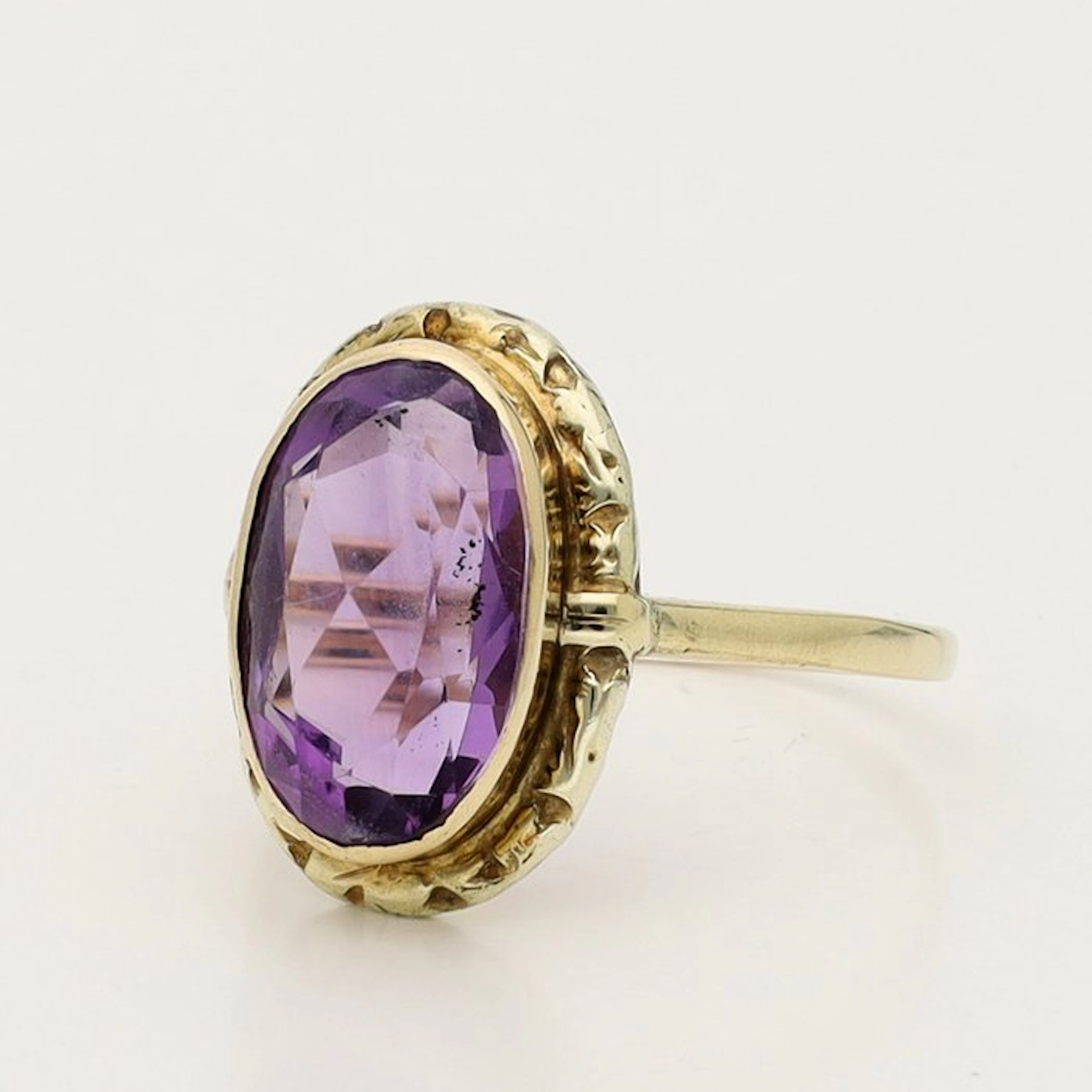Ring - 14 kt. Yellow gold - 3.63ct. tw. Amethyst
