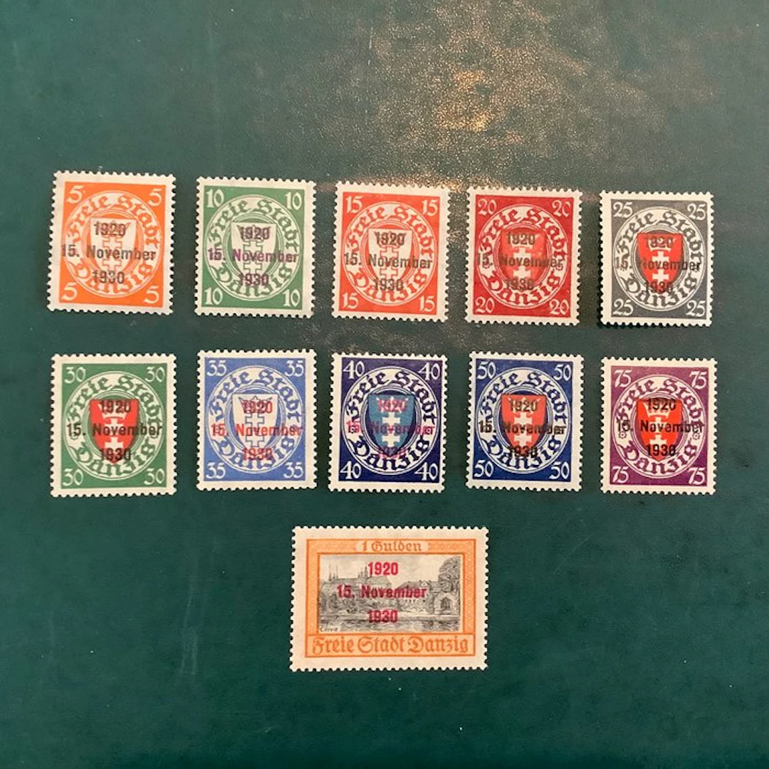 Danzig 1930 - Overprint for the exhibition approved - MH - Michel 220/230