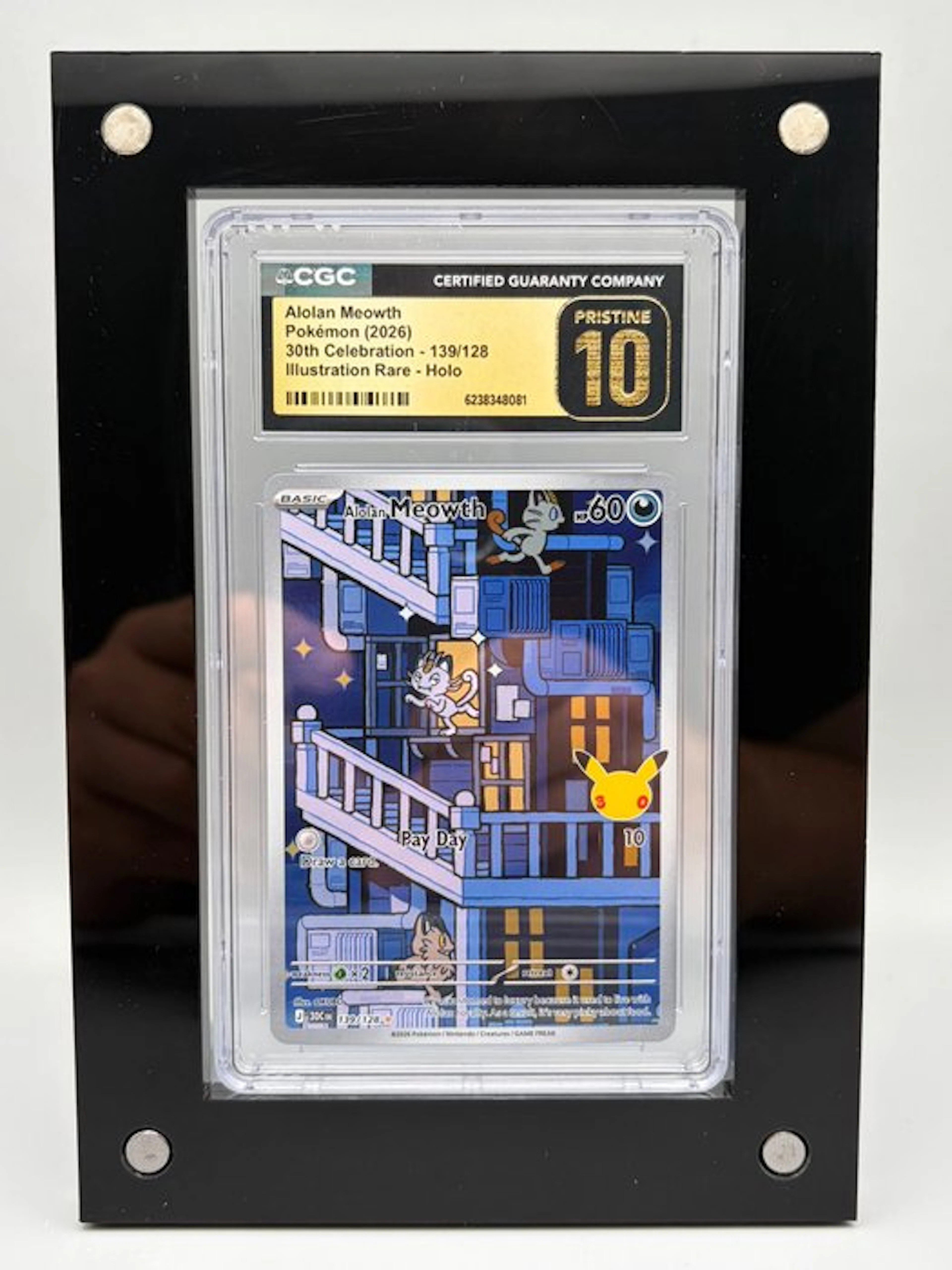 Pokémon - 1 Graded card - Alolan Meowth - 30th...