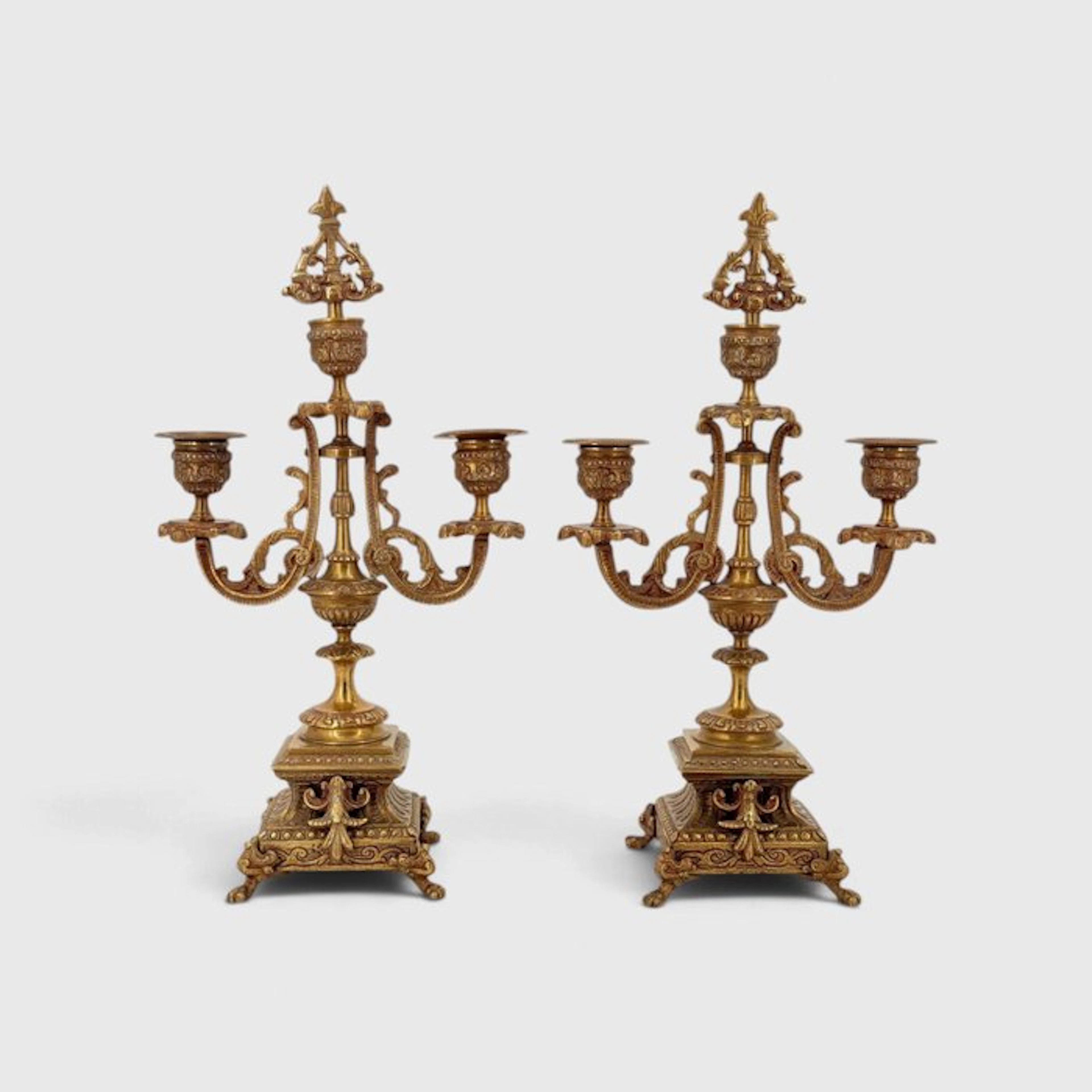 Candelabrum Ormolu gilding (2) - Bronze - Tres Brazos