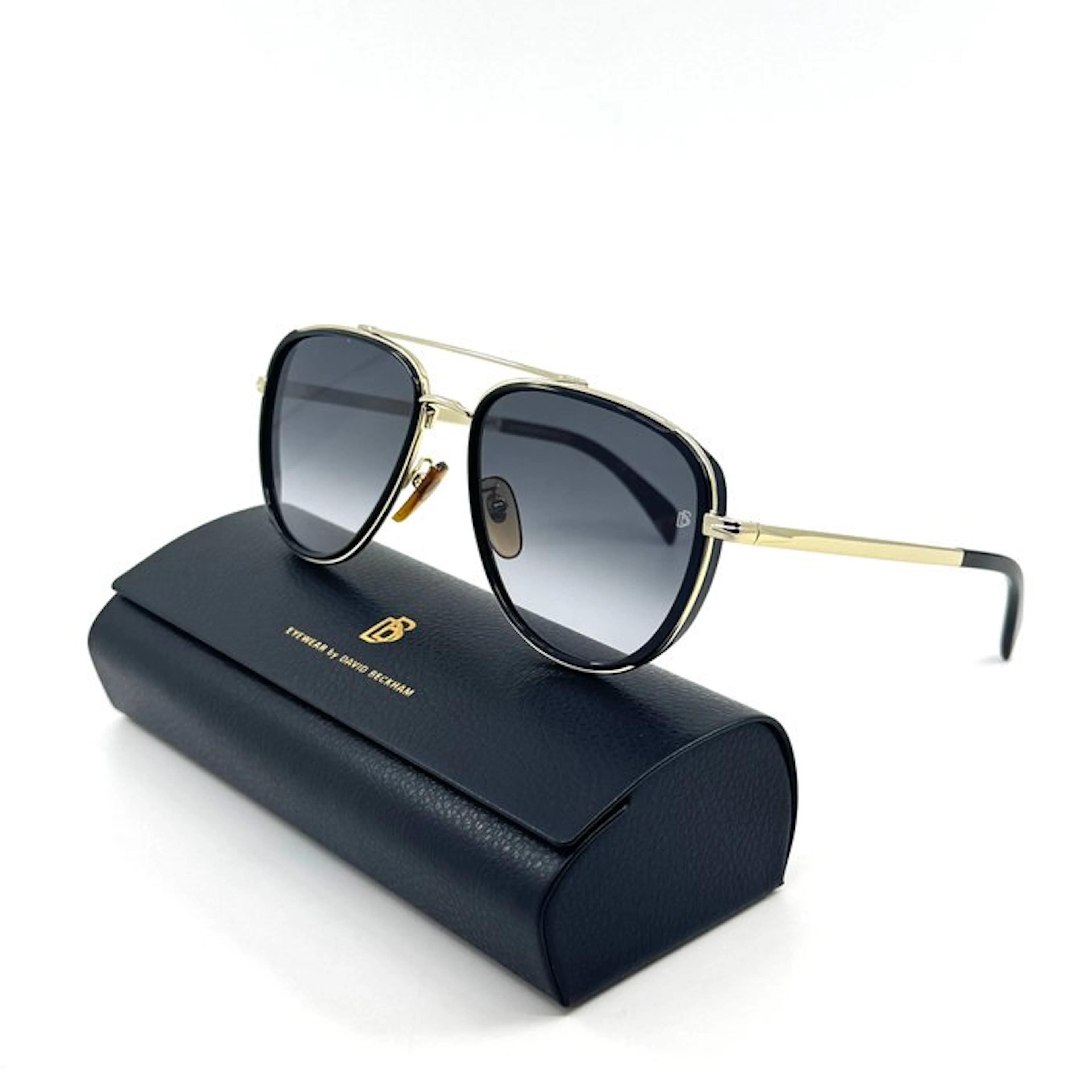 Other brand - David Beckham - *NEW* - Gold Metal - Grey Lenses - Sunglasses
