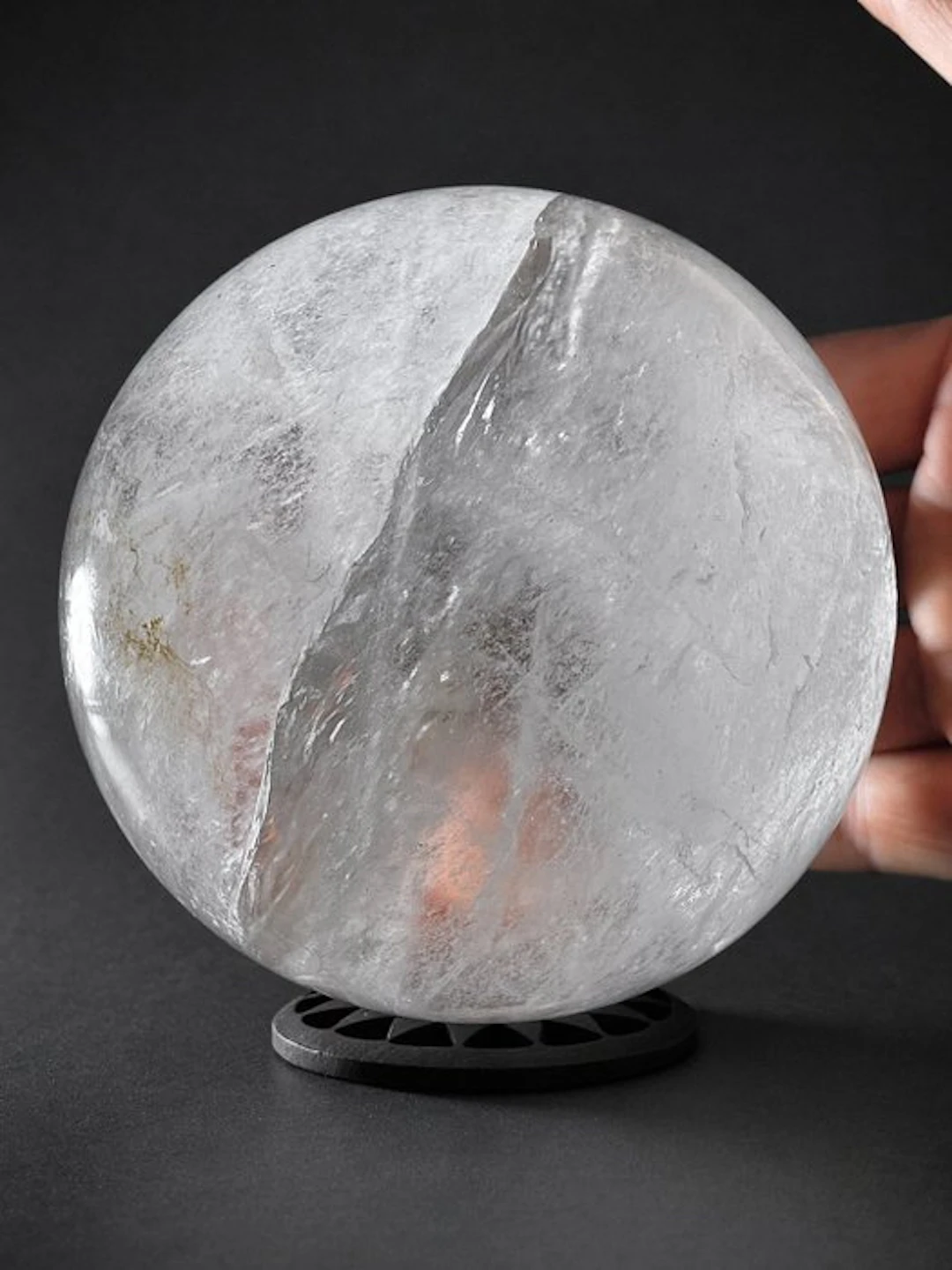 Clear Quartz Sphere – Brazilian Rock Crystal - Ø 101mm- 1256 g - (1)