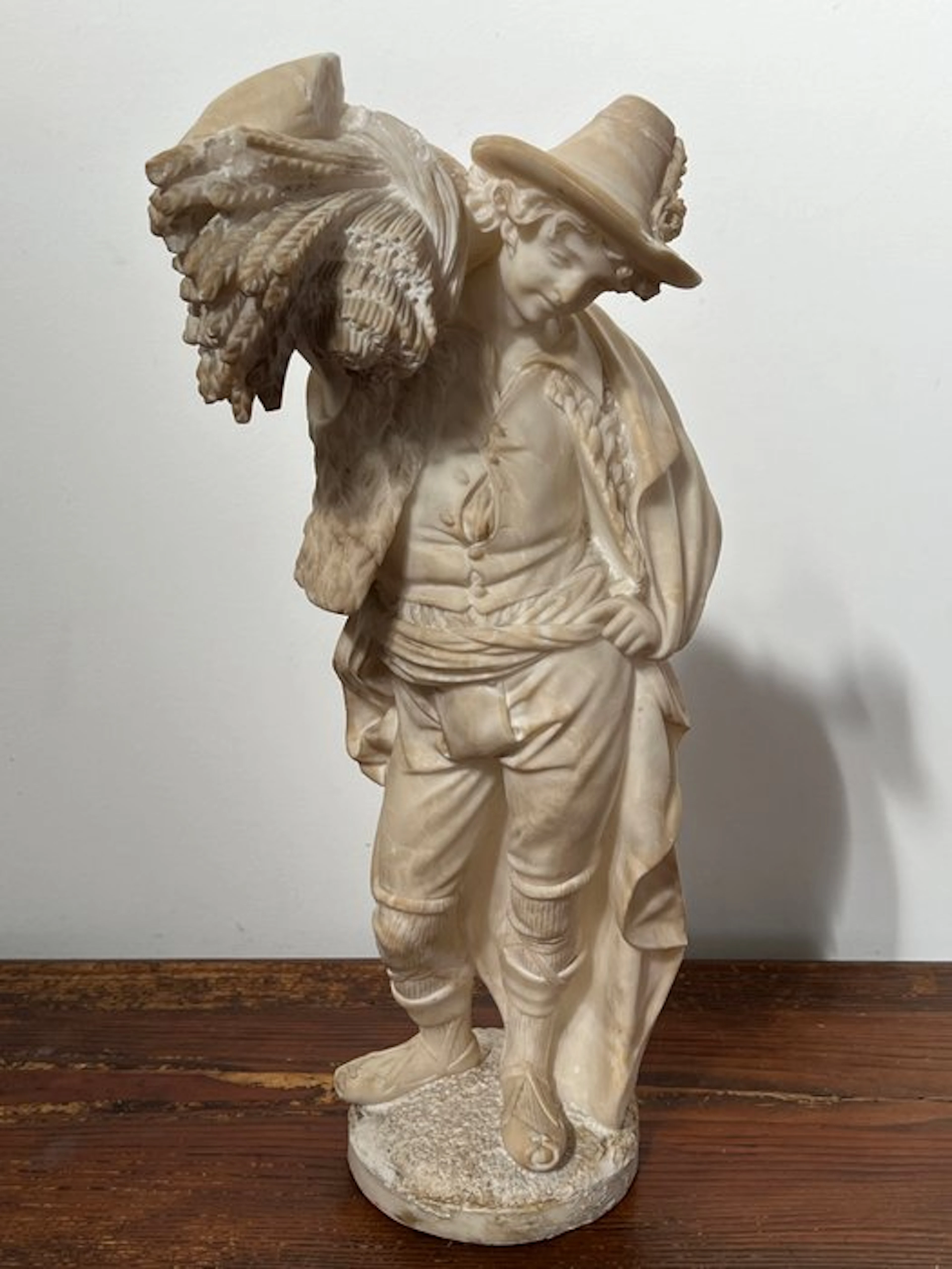 Sculpture, contadino - 52 cm - Alabaster